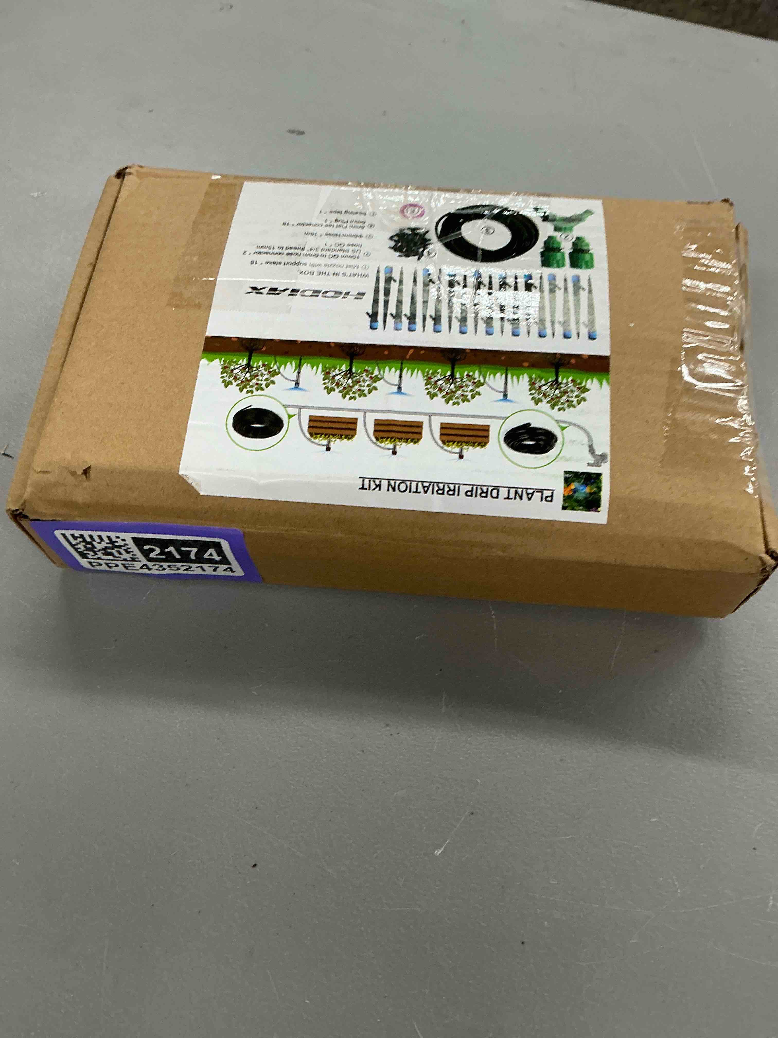 Condition photo showing Good Condition for drip irrigation system, push-to-connect adjustable irrigation set for garden, raised beds complete garden watering system 1/4” emitters and 59ft flexible tubing, quick connectors (59)