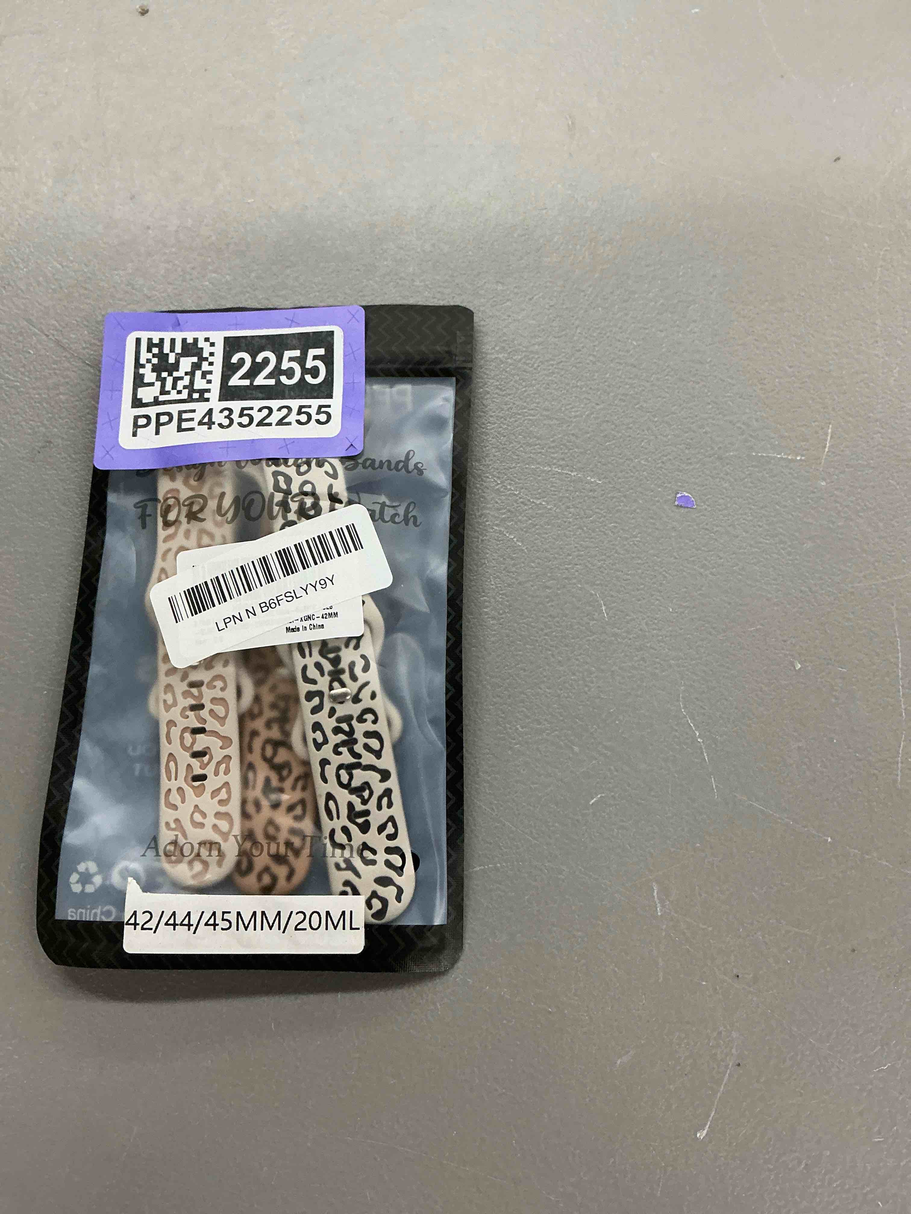 Condition photo showing Good Condition for 3 pack leopard engraved bands compatible with apple watch band 41mm 40mm 38mm 42mm 44mm 45mm 46mm 49mm women, soft silicone cheetah embossed sport strap for iwatch series 10 9 8 7 6 5 4 3 2 1 ultra nud&black,starlight&black,starlight&nude tan 44/45/46/49/42mm(series 3 2 1)