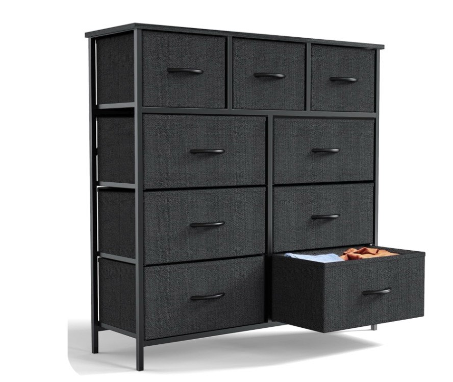 edx 9 Drawer Fabric Dresser for Bedroom, Chest of Drawer Organizer Storage Cabinet for Closet, Entryway, Black 4.4 stars out of 24044 reviews (4.4) | 24K ratings