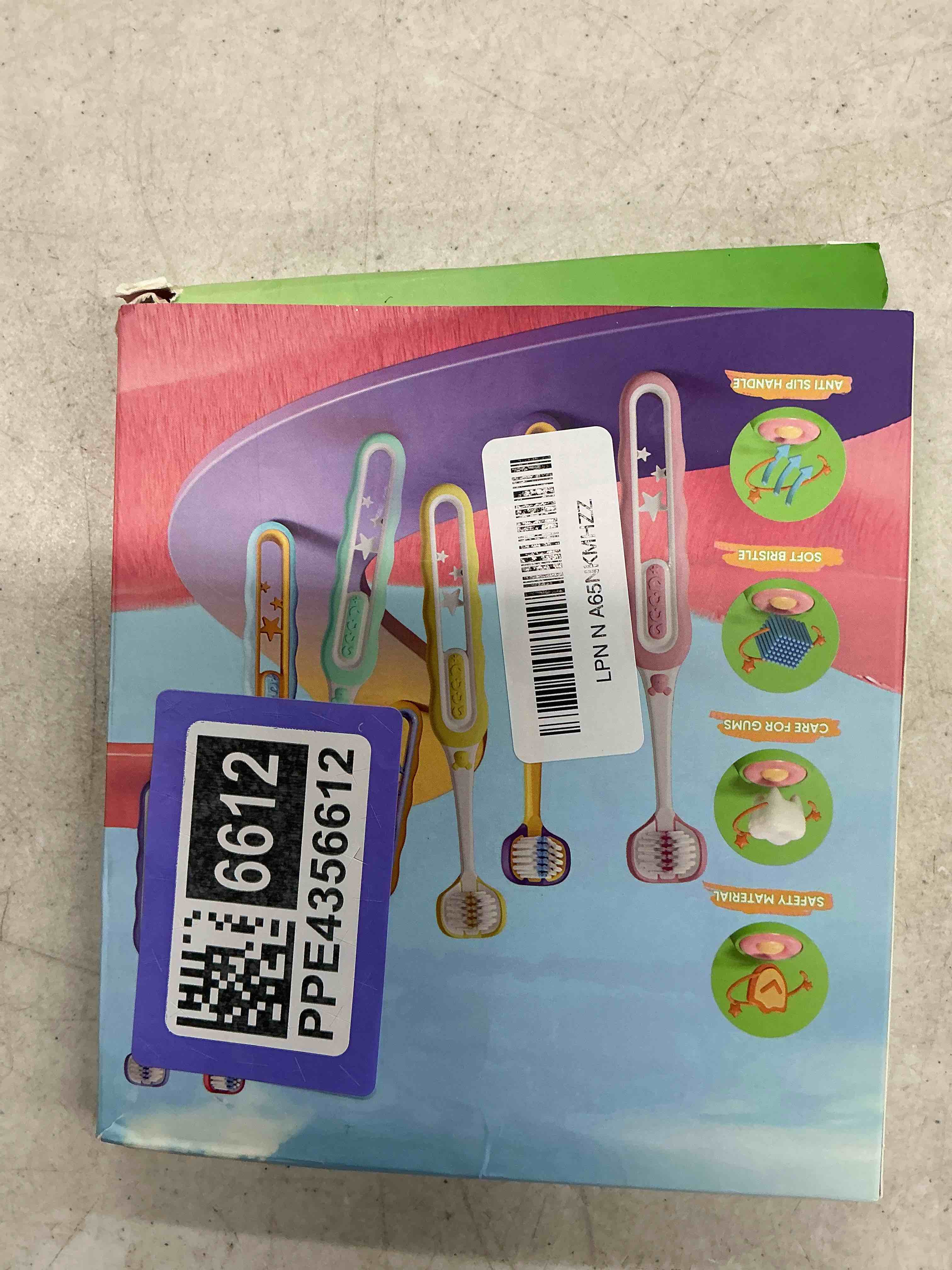 Condition photo showing Good Condition for easicuti soft toddler toothbrushes, efficient 3 sided toothbrush, baby toothbrush 12 months and up,infant toothbrush, toddler training tooth brush for ages 2-12 years, cleans all sides-4 pack (patent)