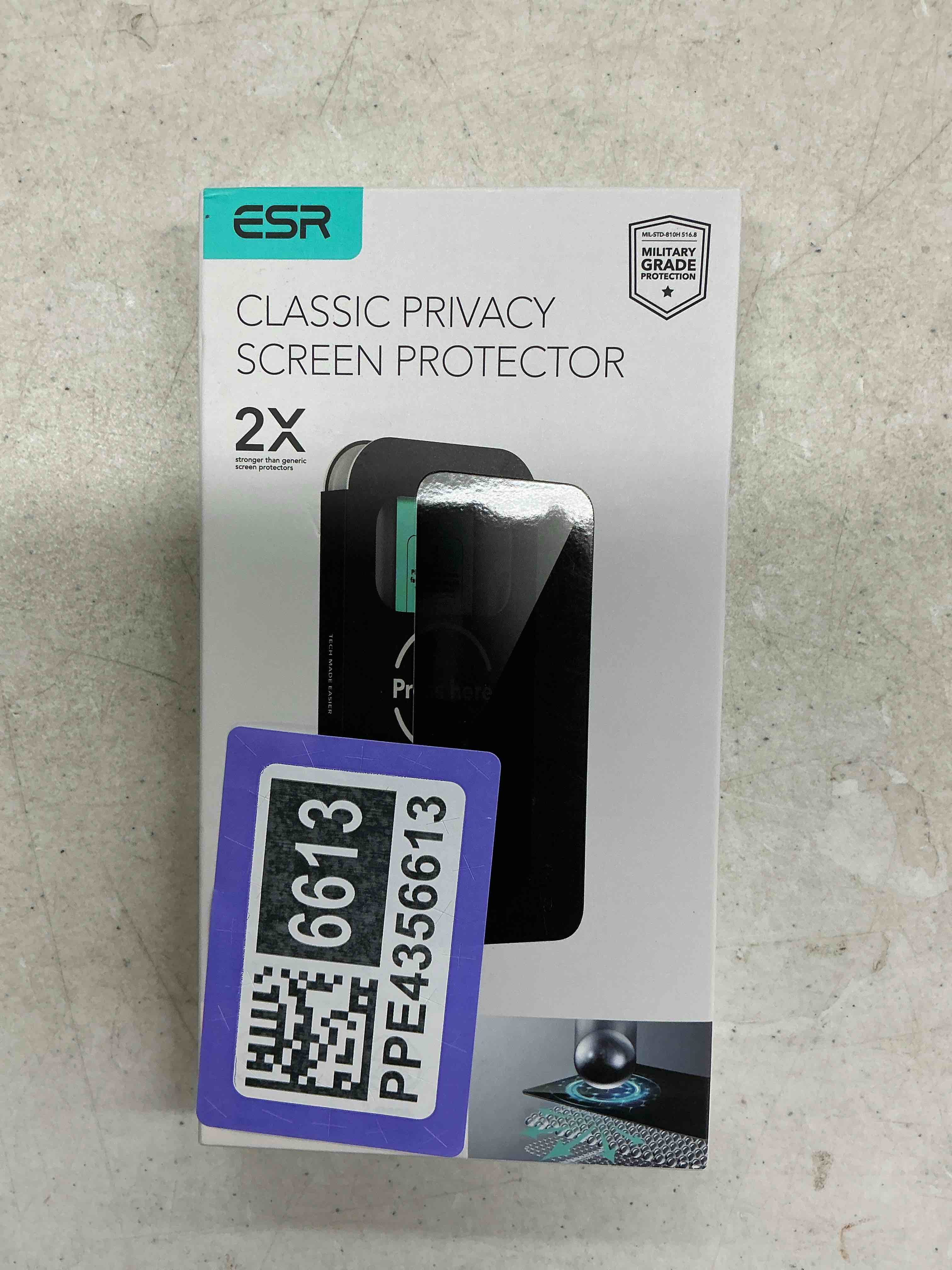 Condition photo showing New/Like New for esr 3 pack for iphone 17 pro privacy screen protector, military grade shatterproof, 9h hardness, anti-spy tempered glass with ultrafit tray iphone 17 pro privacy 3 pack