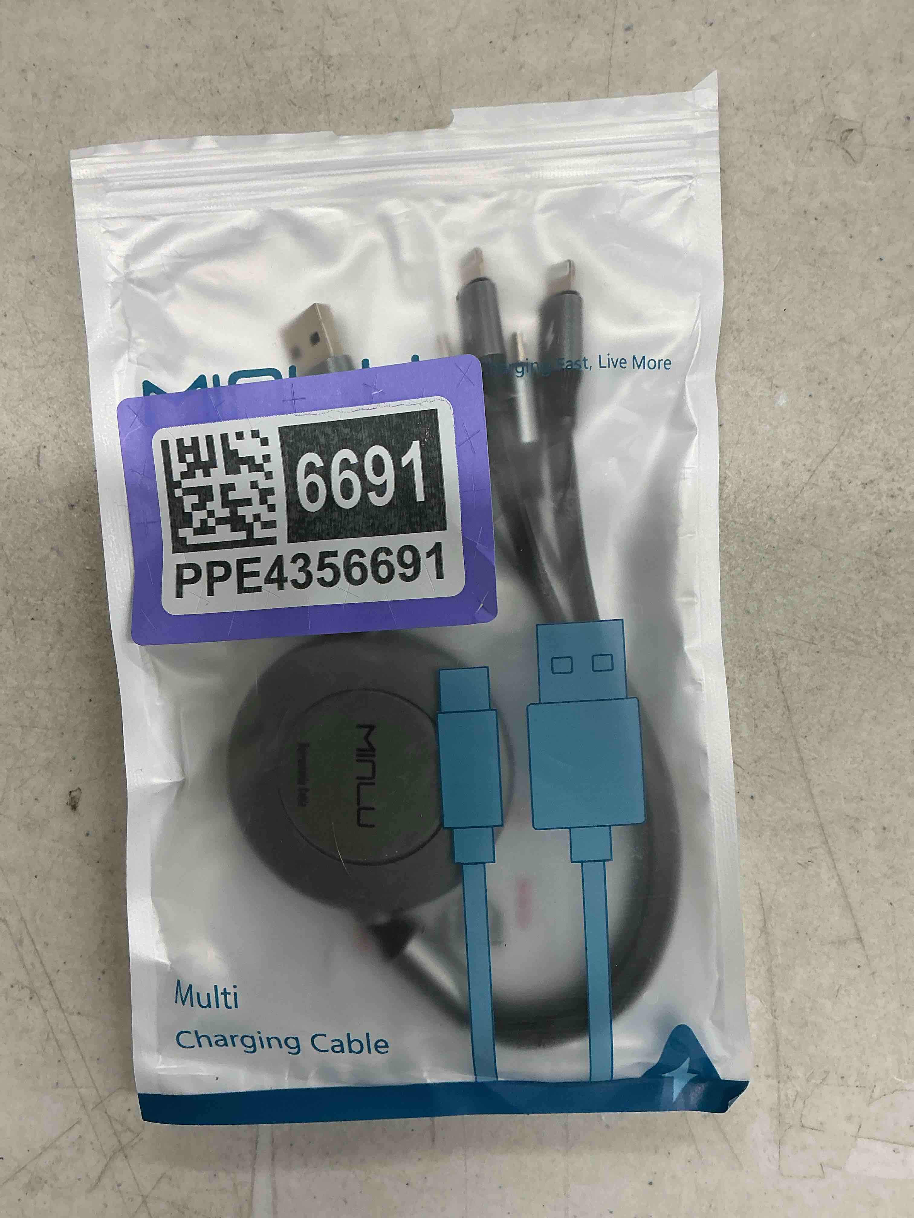 Condition photo showing Good Condition for 4 in 2 retractable charging cable 4a,2pack 4ft multi chargers for all devices,usbc charging cable with a/c to type c/l/micro usb ports universal multiple usb cable for iphone series/samsung/tablets/ps 4ft grey 2