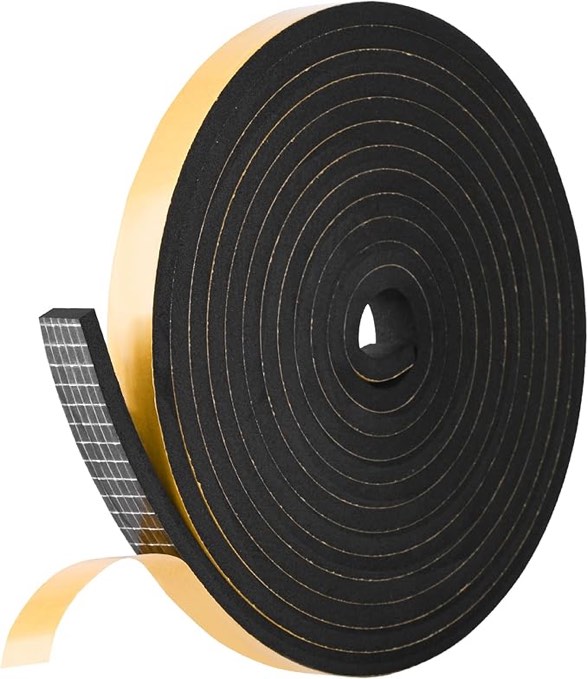 Duck Brand Black Foam Large Gap Weatherstrip Seal  0.75 in. x 0.375 in. x 10 ft.