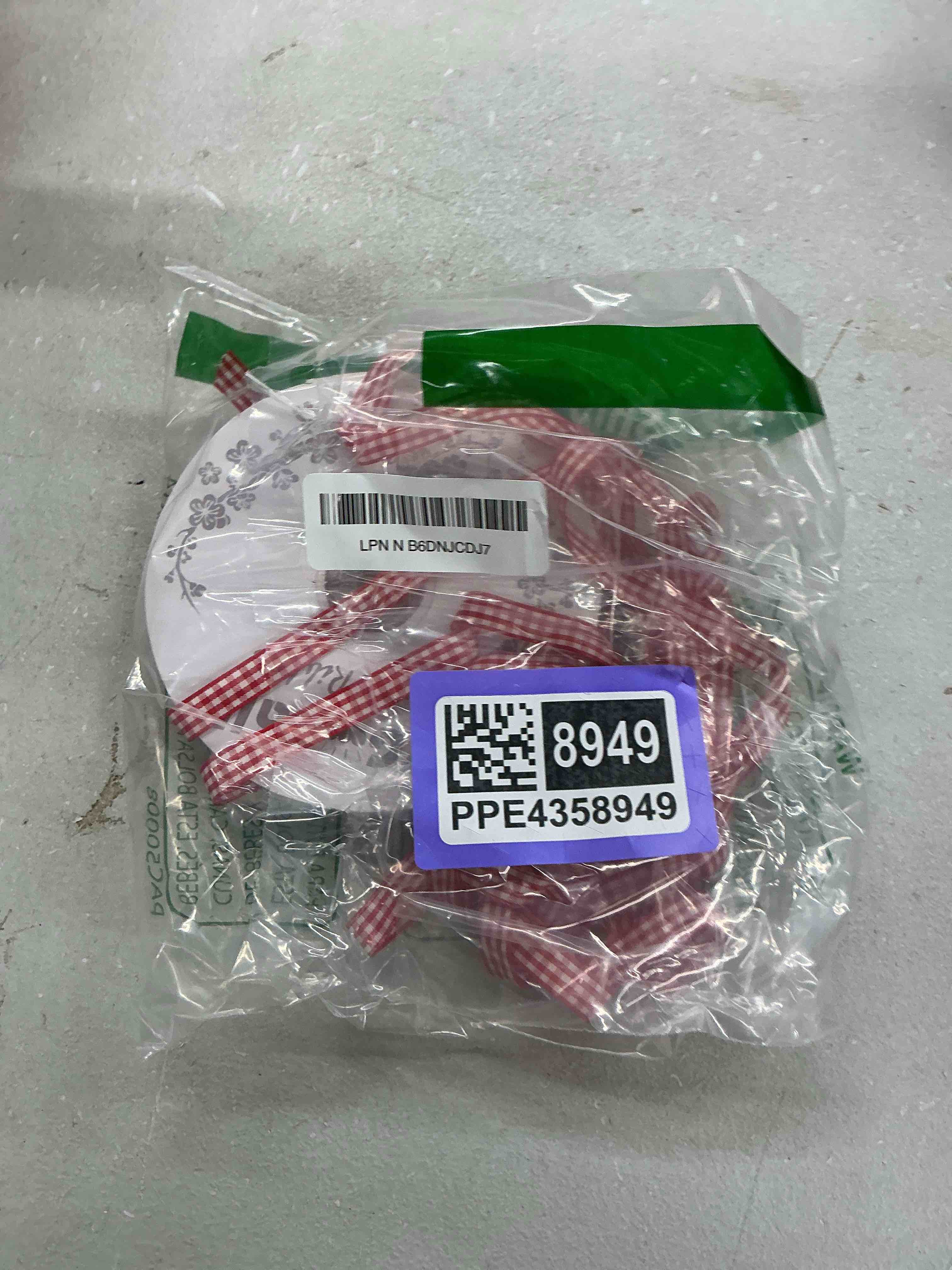 Condition photo showing Good Condition for vgoodall red gingham ribbon, 3/8" x 50yd red and white thin crafts ribbon buffalo checker ribbons for hair accessories picnic school and birthday gift wrapping