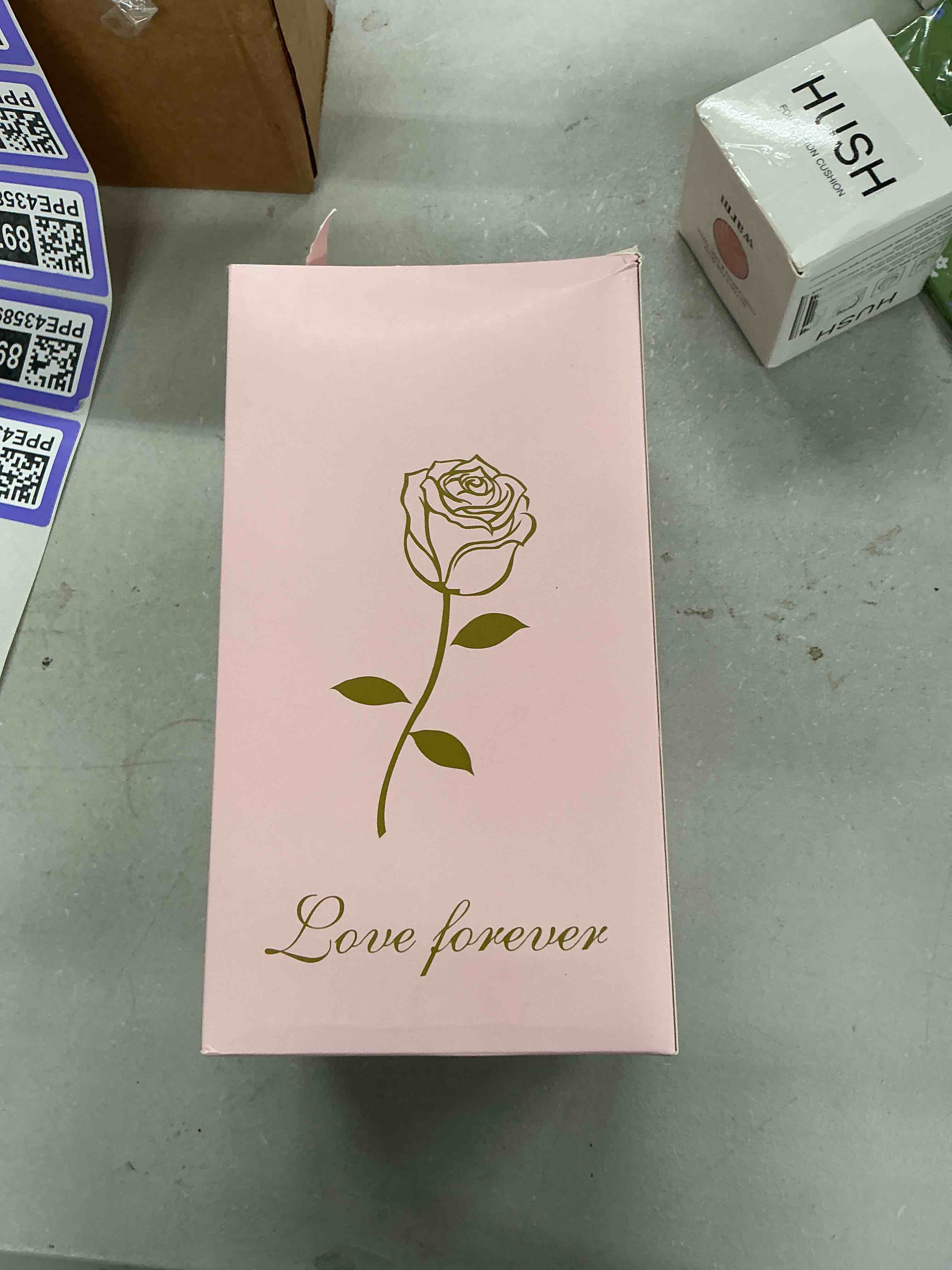 Condition photo showing Good Condition for quelien preserved black rose,light up rose in glass dome,rose flower presents for birthday,mother's day,anniversary