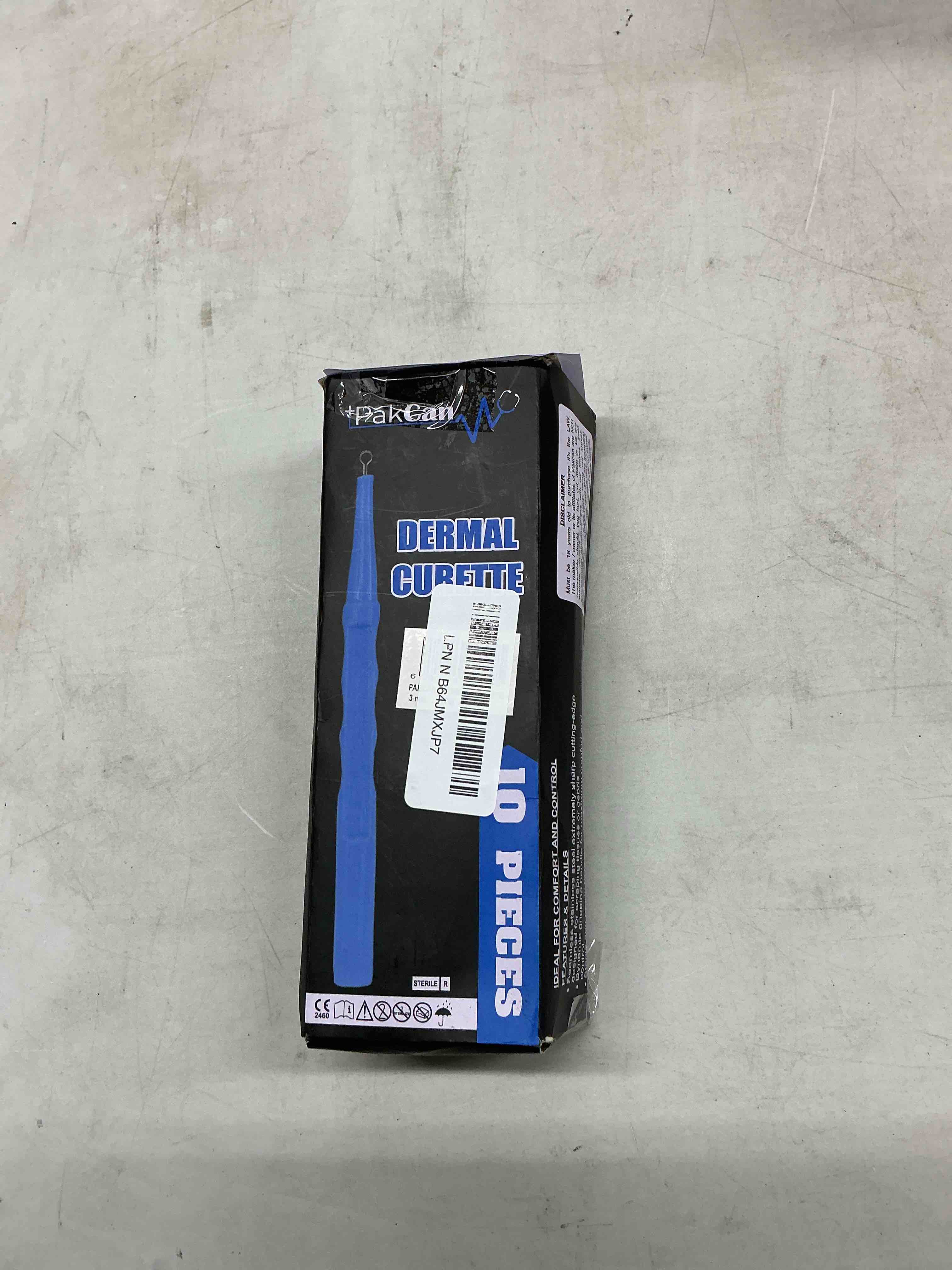 Condition photo showing Good Condition for sterile disposable dermal curettes, easy peel packing - box of 10 (3 mm)