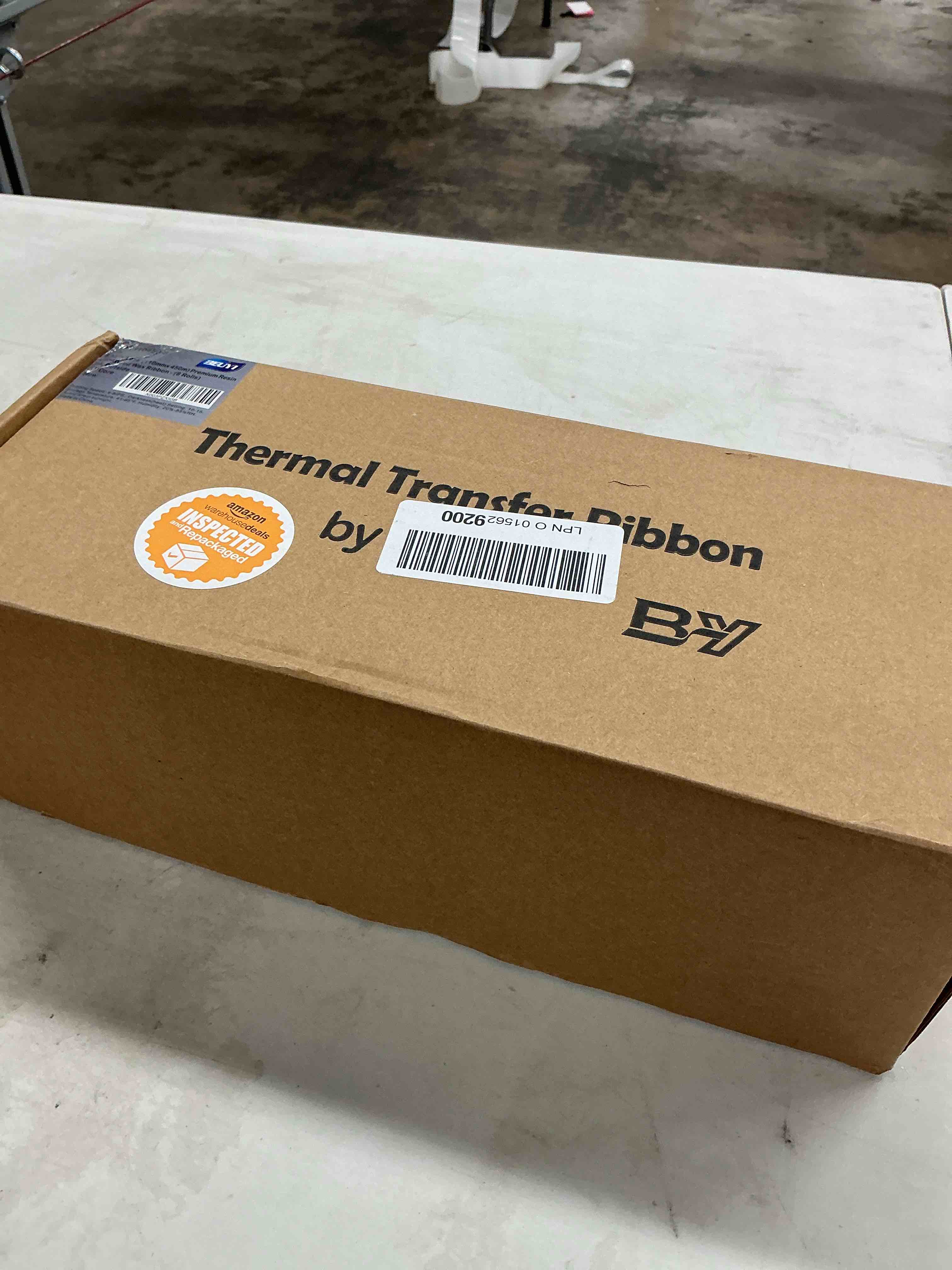 Condition photo showing New/Like New for 8 rolls 4.33'' x 1476' premium resin enhanced wax ribbon, 110mm x 450m black thermal transfer ribbon, barcode thermal label printer ribbon, cso-ink outside, 1'' core for zebra, tsc, godex, citizen 4.33''x1476'?8 rolls