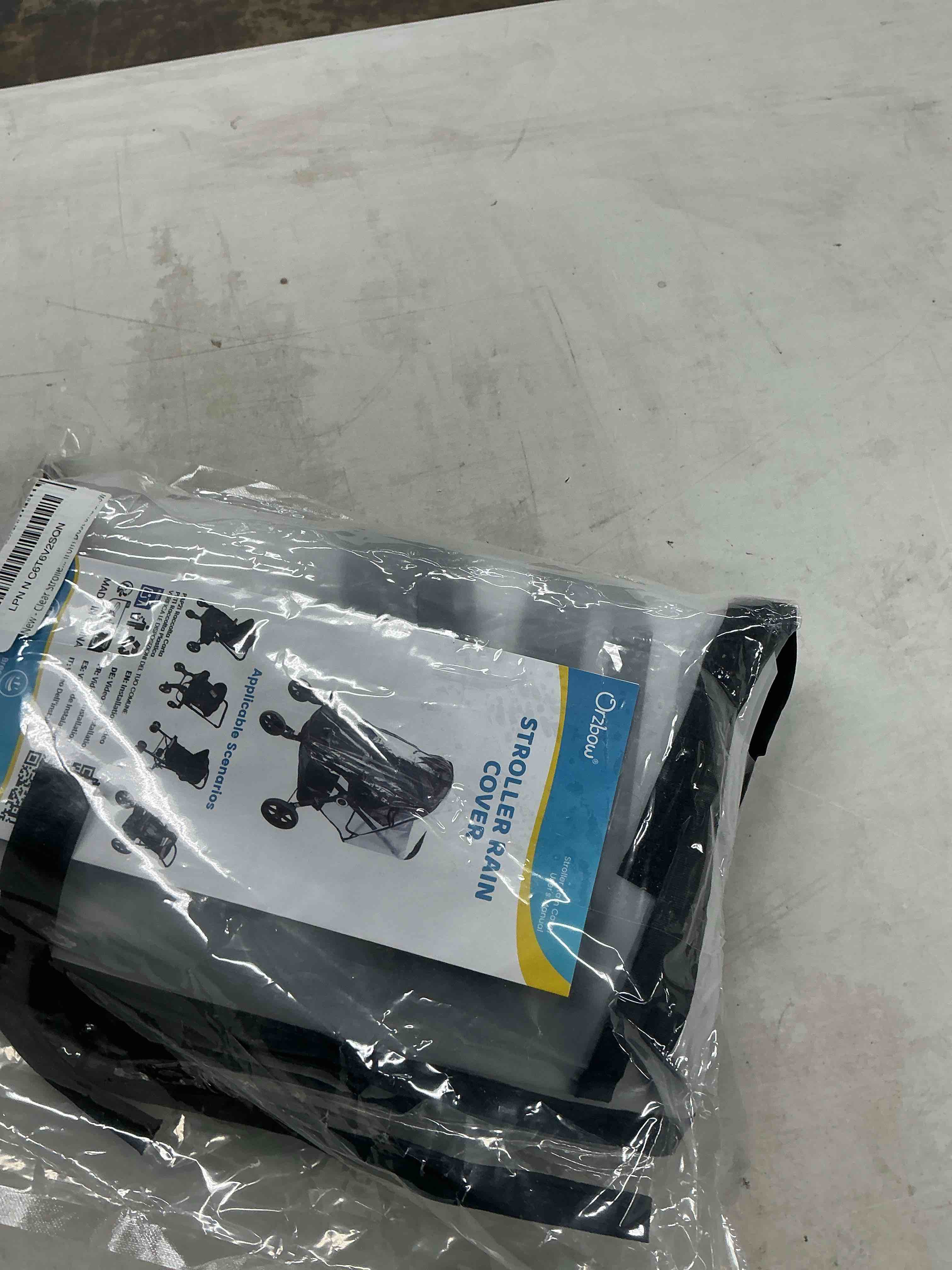 Condition photo showing Good Condition for clear stroller rain cover, universal stroller accessories, waterproof travel weather shield with breathable ventilation and easy access, thick eva & pvc protect from wind, dust and snow clear with front door