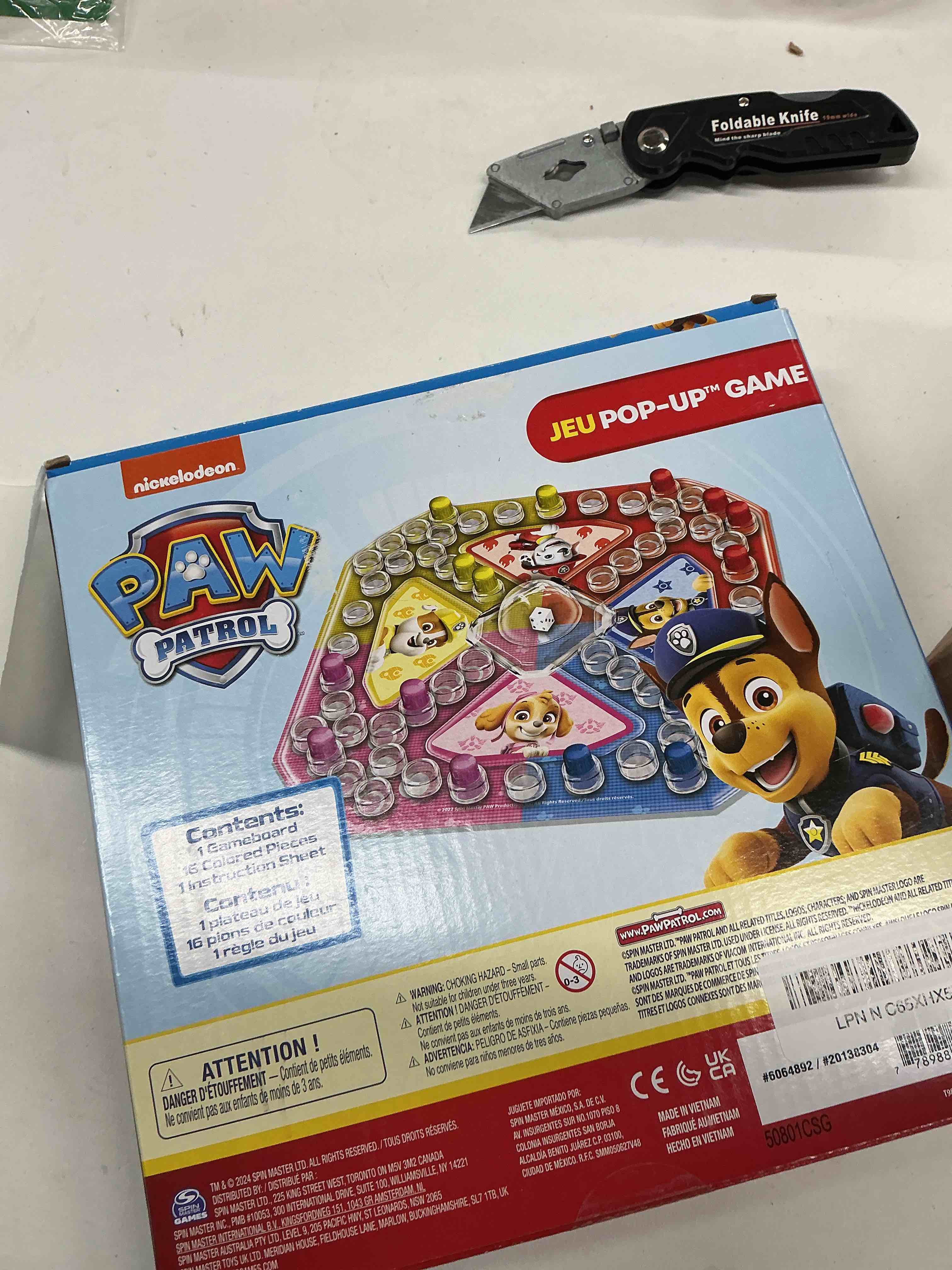 Condition photo showing Good Condition for nickelodeon paw patrol pop up game