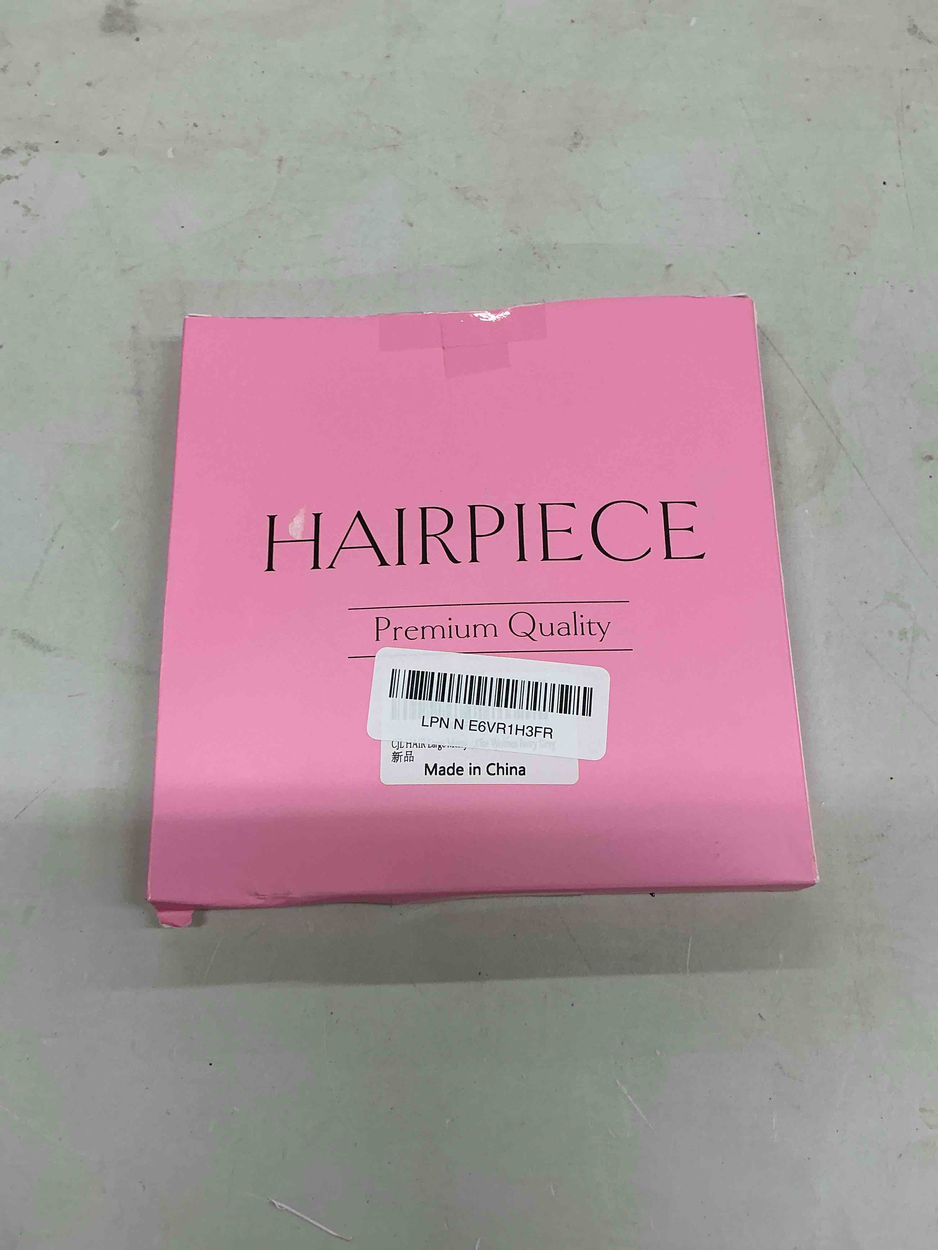 Condition photo showing New/Like New for cjl hair large messy bun hair piece wavy curly scrunchies synthetic chignon ponytail hair extensions thick updo hairpieces for women ivory grey