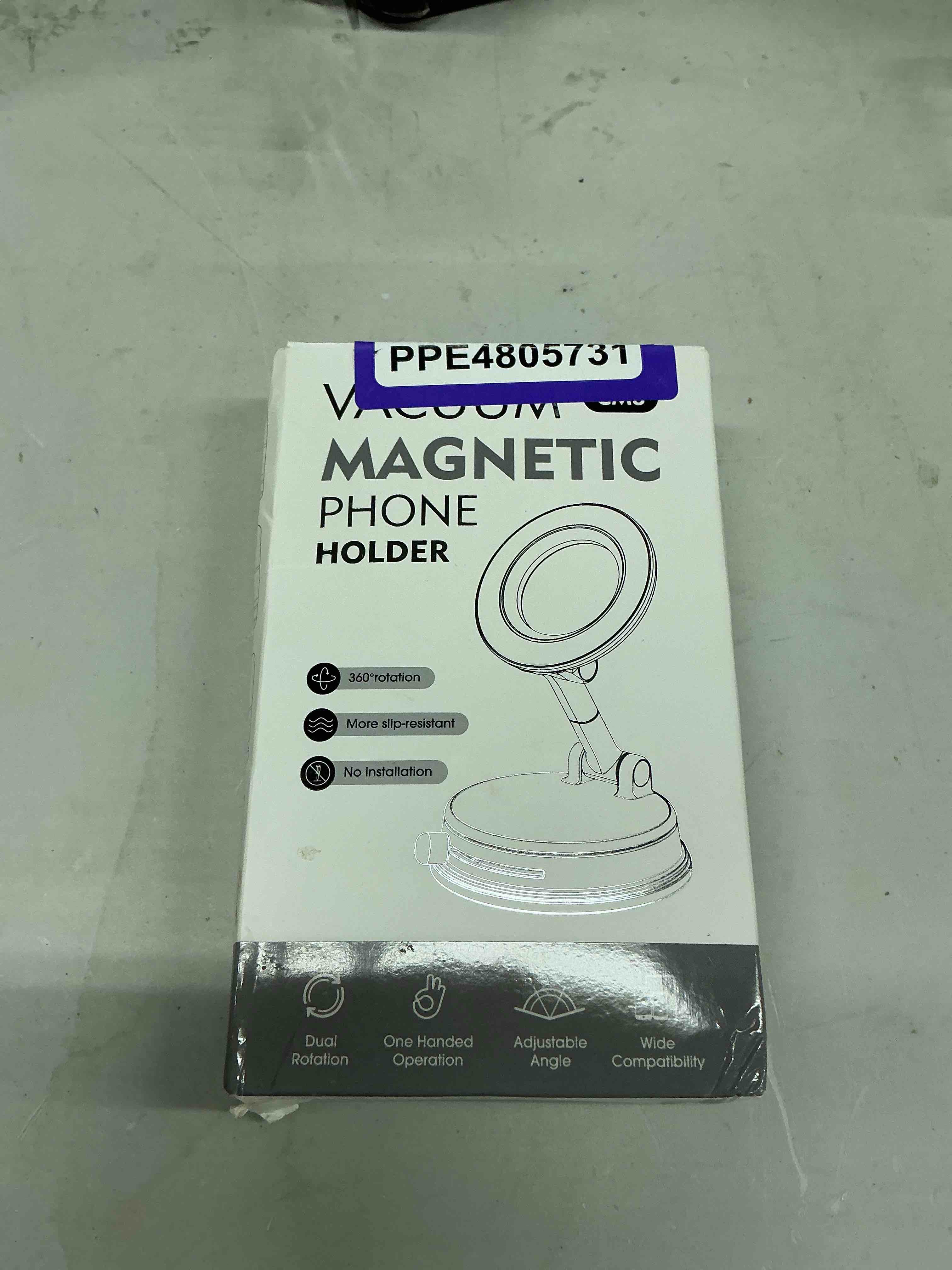 Condition photo showing Good Condition for 2026 upgraded vacuum magnetic car phone holder, 85lbs strongest suction & 2600gf magnetic for magsafe car mount, 360° adjustable foldable cell phone holders for your car for iphone 17 pro max 16 15 black