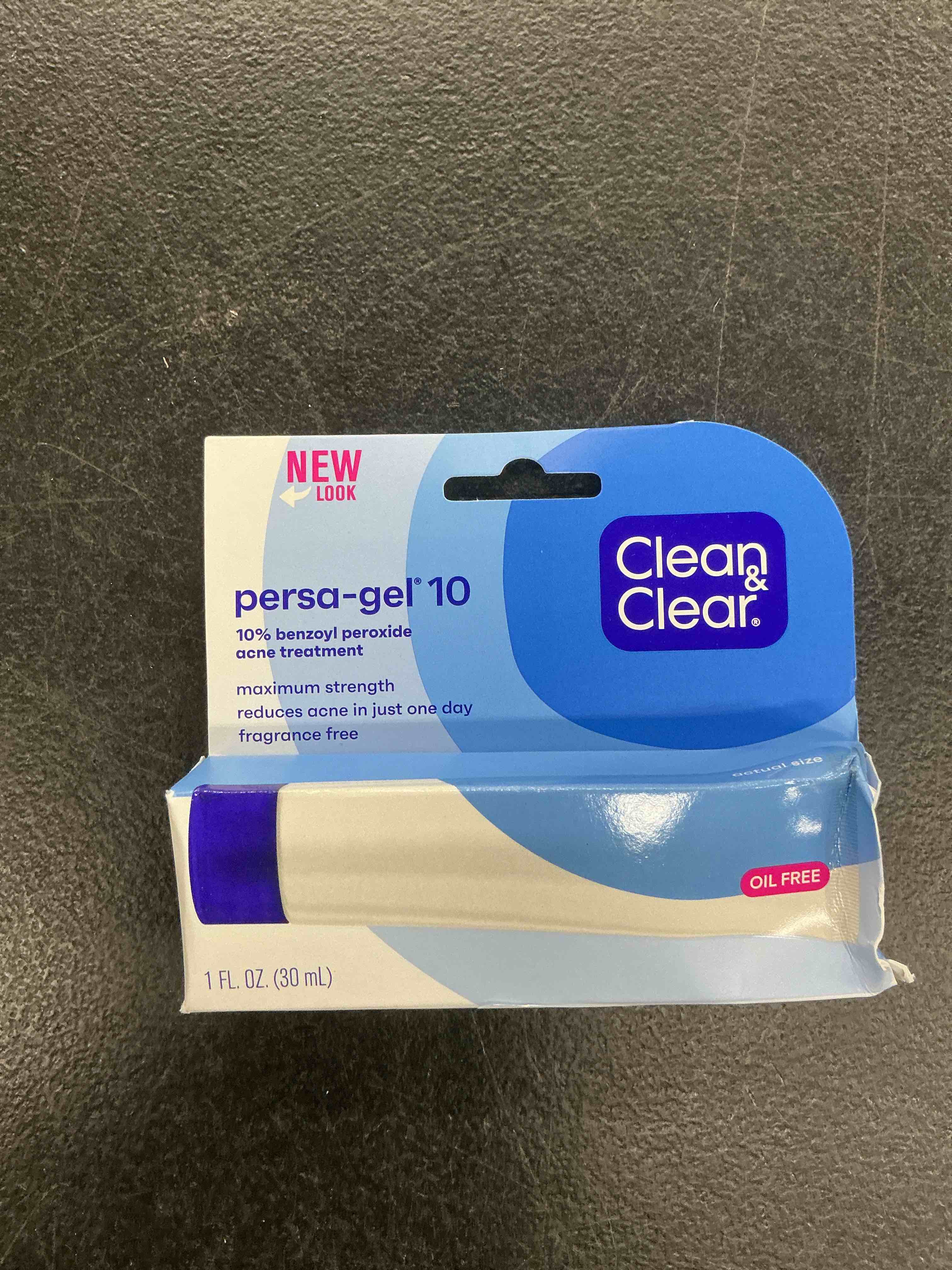 Condition photo showing Good Condition for clean & clear persa-gel 10 oil-free acne spot treatment with maximum strength 10% benzoyl peroxide, topical pimple cream visibly reduces acne in one day, fragrance-free, 1 fl. oz white 1 ounce (pack of 1)