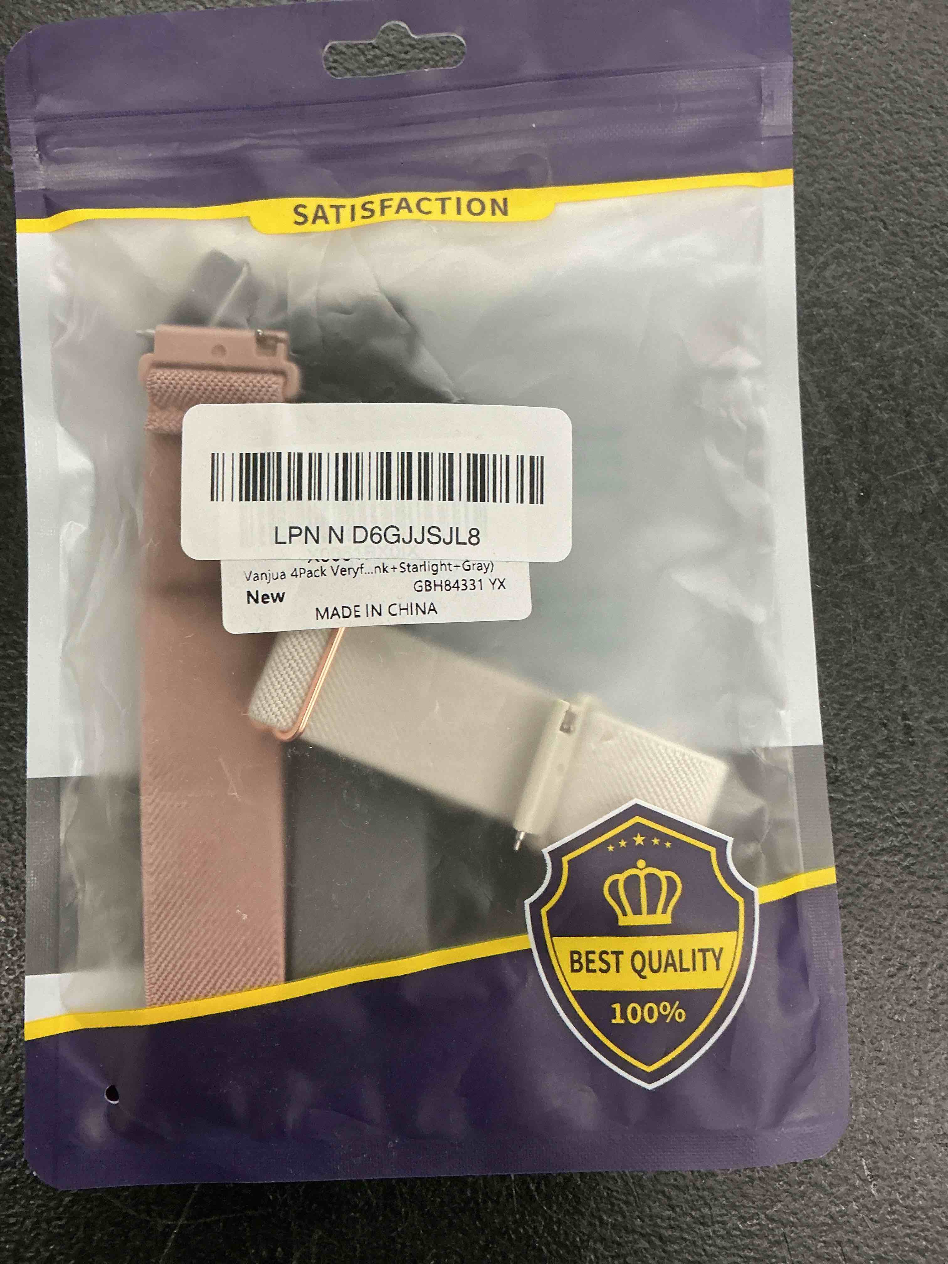 Condition photo showing Good Condition for vanjua 4pack veryfit smart watch bands, 22mm elastic watch bands for idw13 idw16 idw19 idw25 idw26 idw28 smartwatch, adjustable elastic nylon replacement wristband straps