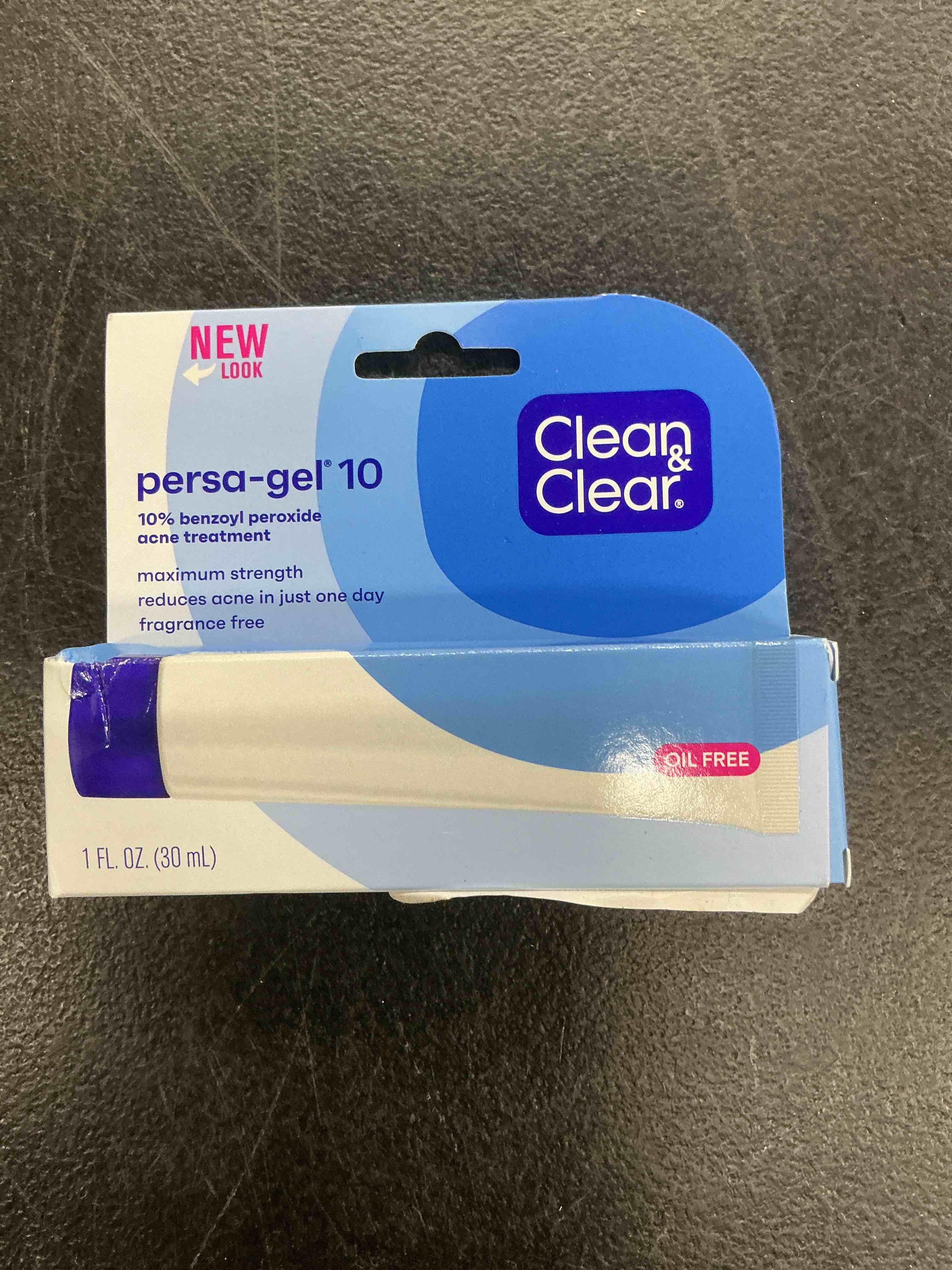 Condition photo showing Good Condition for clean & clear persa-gel 10 oil-free acne spot treatment with maximum strength 10% benzoyl peroxide, topical pimple cream visibly reduces acne in one day, fragrance-free, 1 fl. oz white 1 ounce (pack of 1)