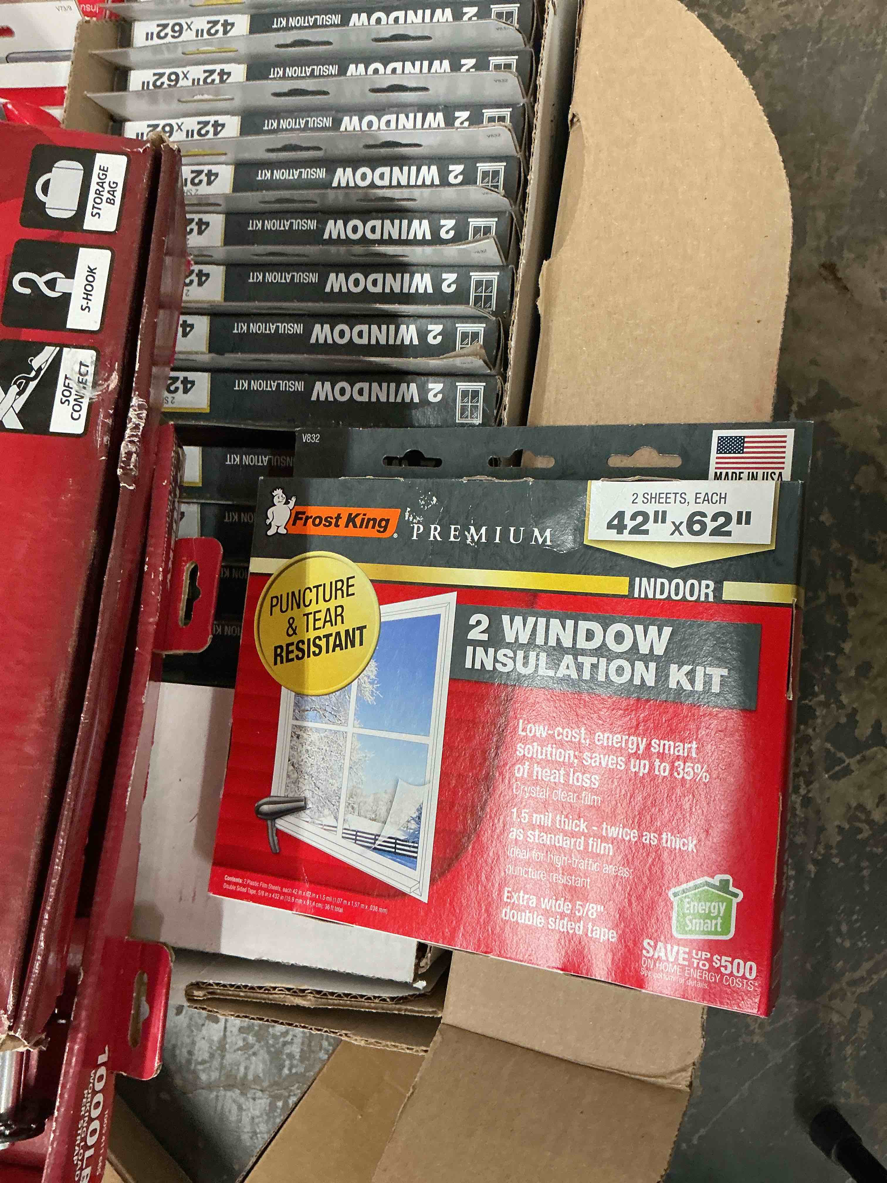 Condition photo showing New/Like New for heavy duty shrink window kit 2 pk, 42 in. x 62 in.