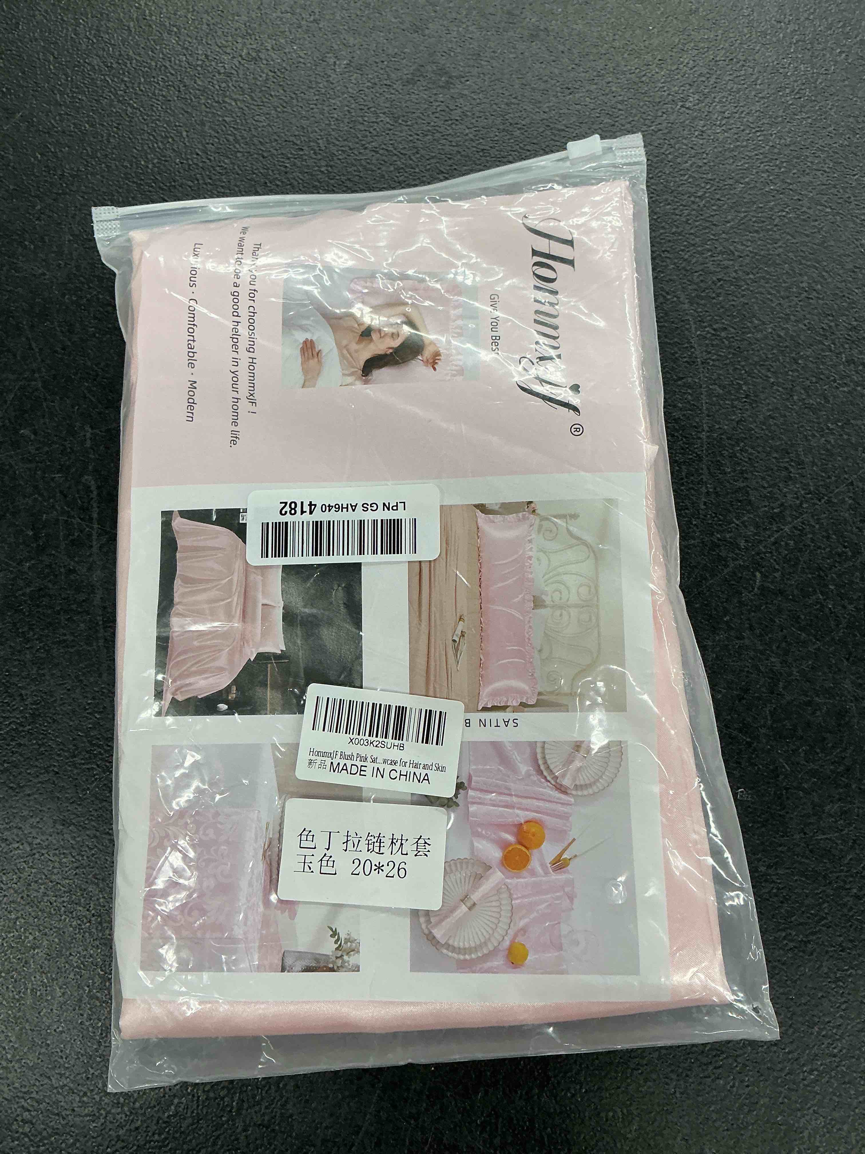 Condition photo showing Good Condition for blush pink satin pillowcases with zipper ?20x26?,standard size satin pillowcases set of 2, blush pink silk pillowcase for hair and skin blush pink standard(20*26)