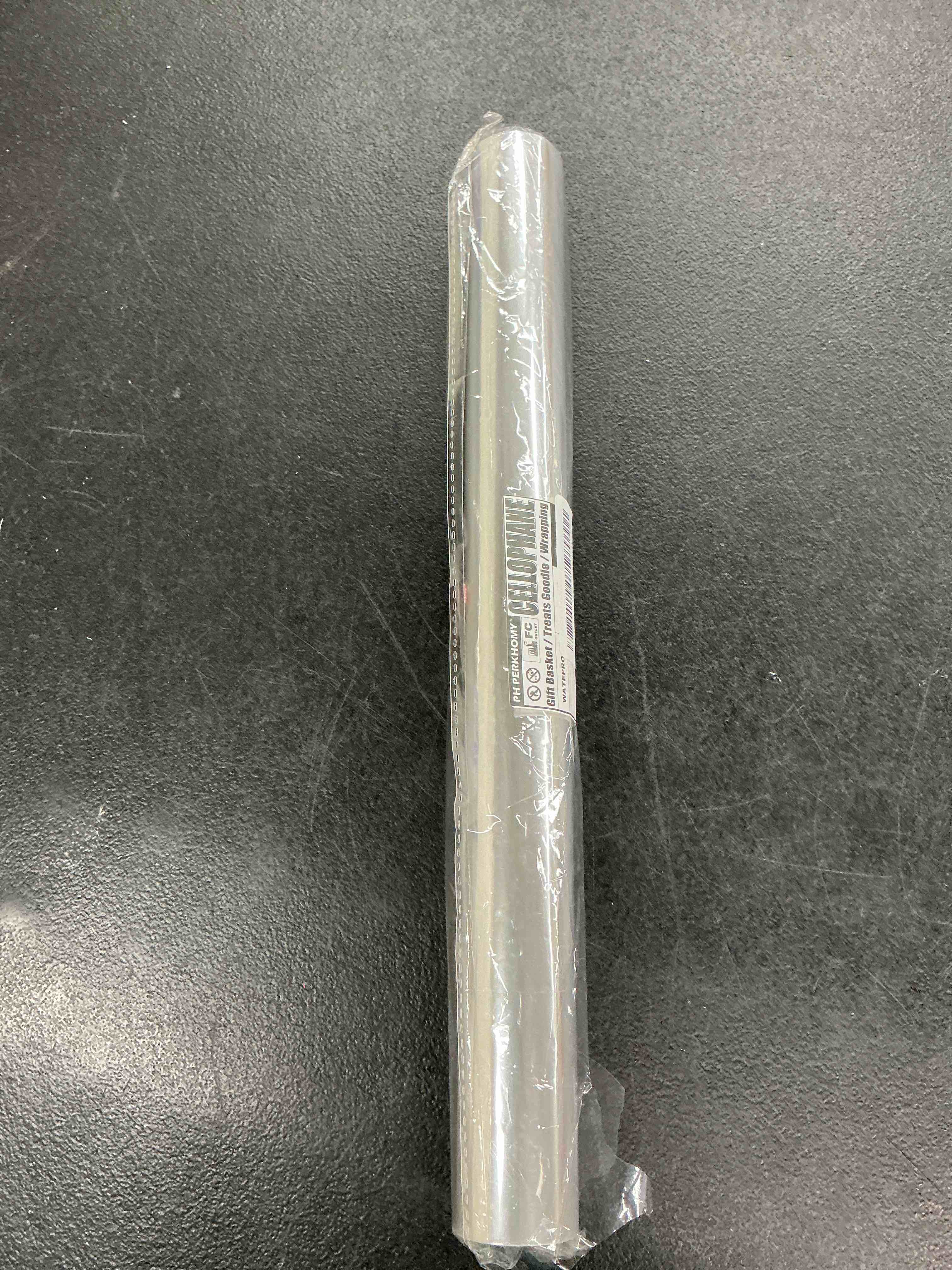 Condition photo showing Good Condition for perkhomy clear cellophane wrap roll 16" 3 mil thick cellophane for gift basket treats goodie wrapping craft flower bouquet plastic (clear, 100ft (16in width)) clear 100ft (16in width)