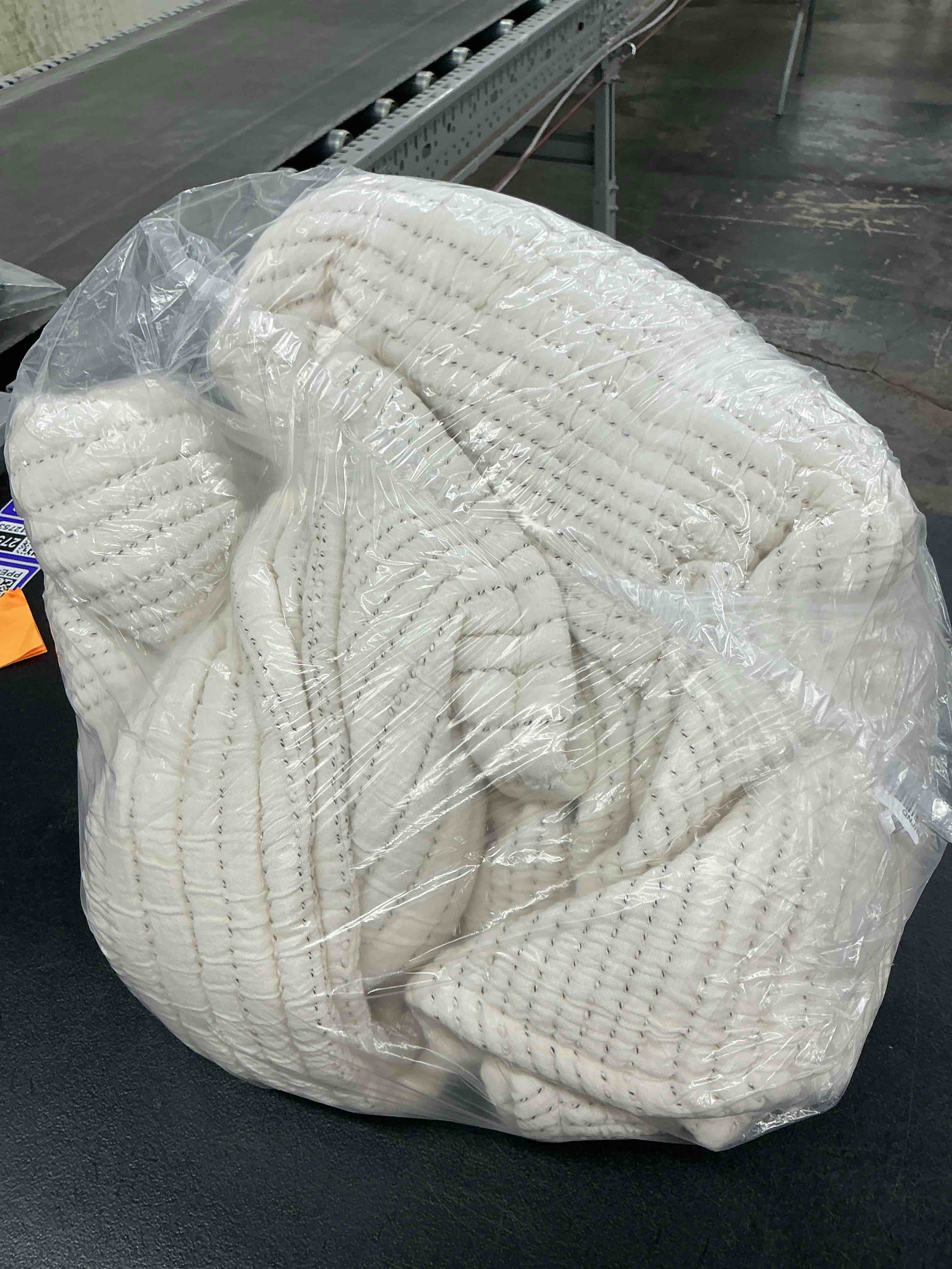 Condition photo showing Good Condition for organic cotton channel stitch coverlet set, full/queen, undyed