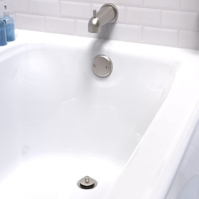 Dearborn 1-1/2-in Brushed nickel Push N' Pull White/Brushed nickel Push-pull Drain