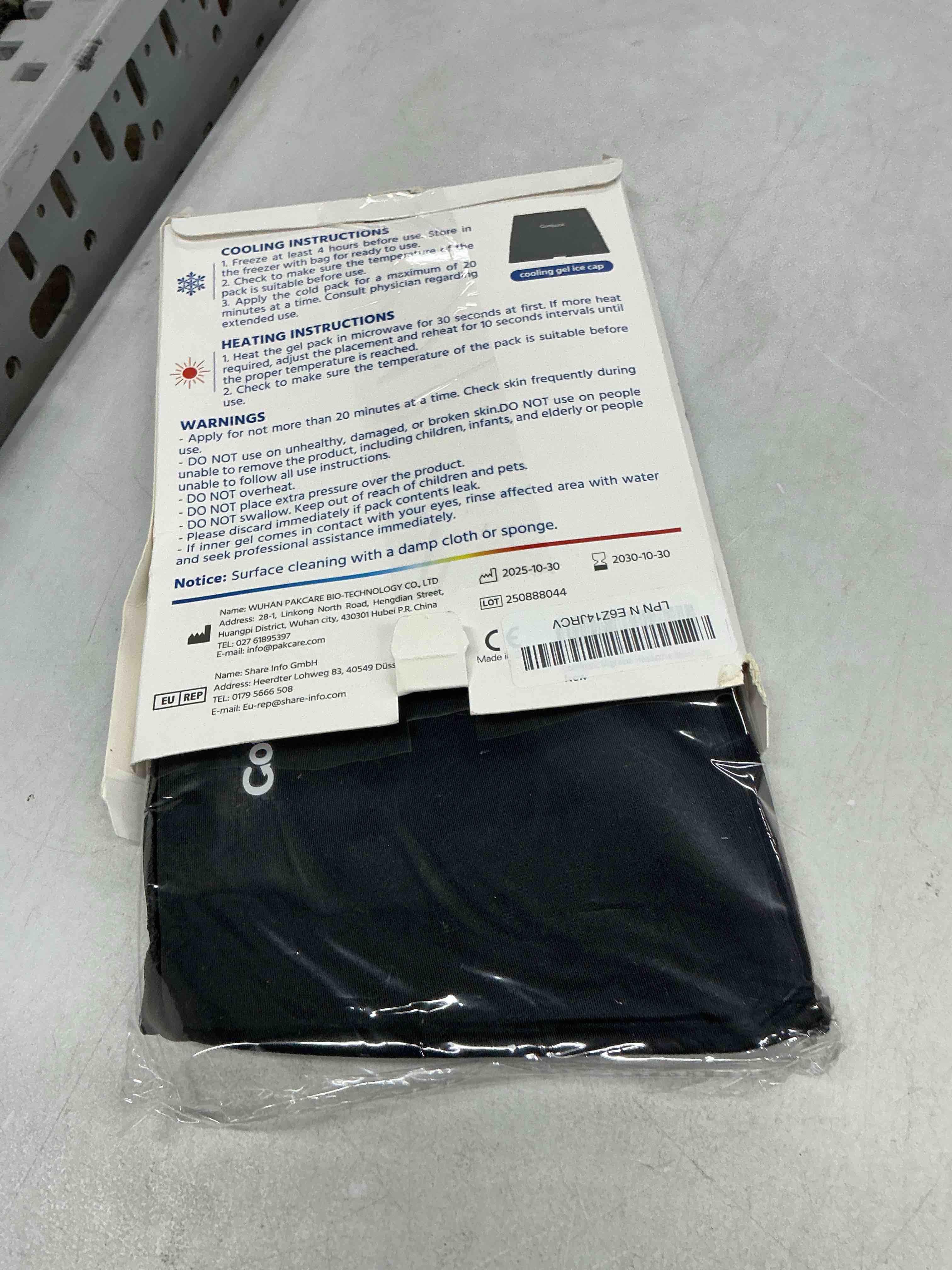 Condition photo showing New/Like New for comfpack migraine relief cap with 30% longer cold, headache relief hat ice pack mask product, soft cooling gel head wrap cold therapy hat for migraine, sinus pain, stress relief, sleep & hangover