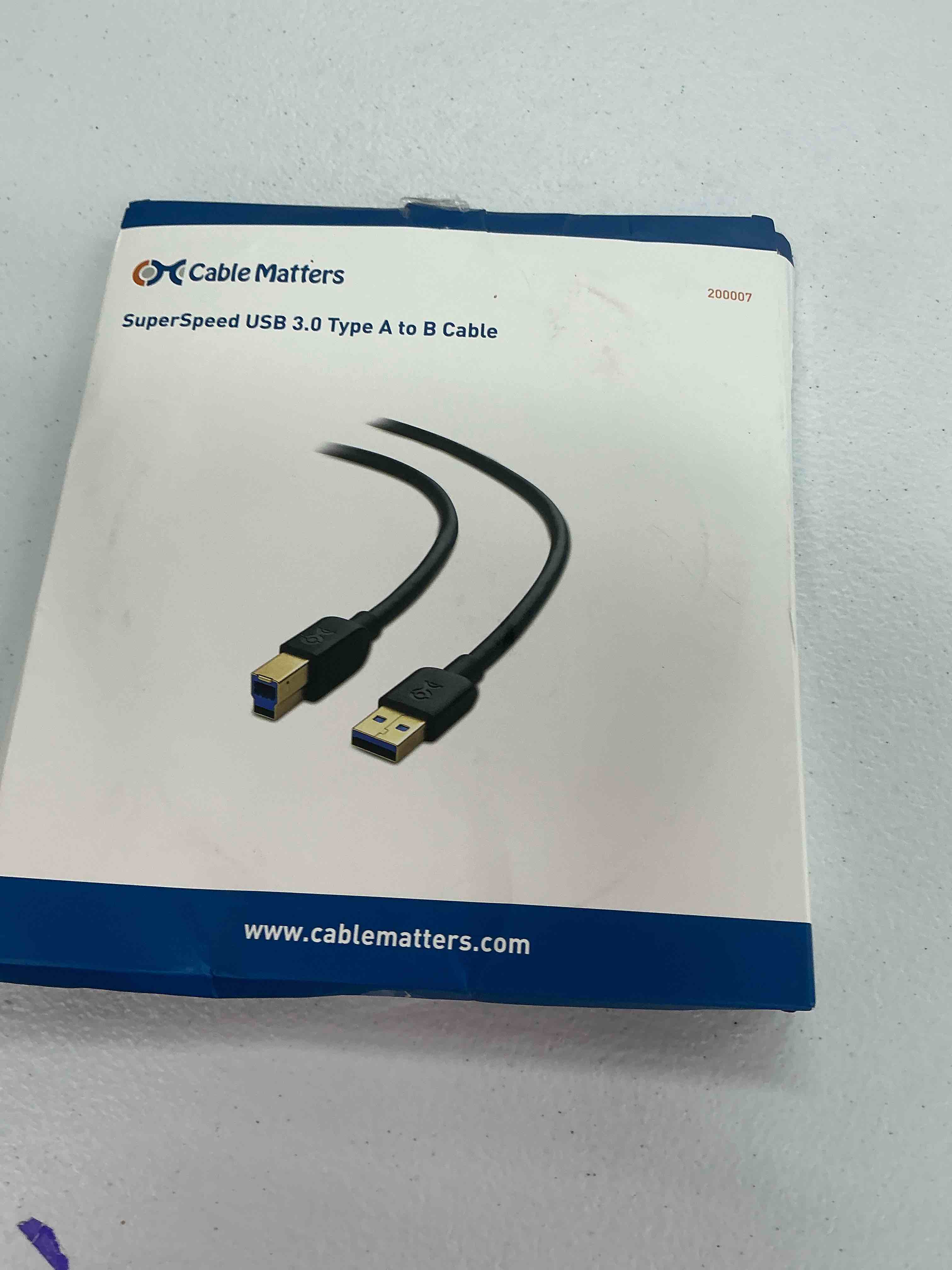Condition photo showing Good Condition for cable matters 5gbps long usb 3.0 cable - 10ft, usb a to b cable, usb3 cord with type-b 3.0 connector for hard drive enclosure/built-in hub and more, black 10 feet black 1