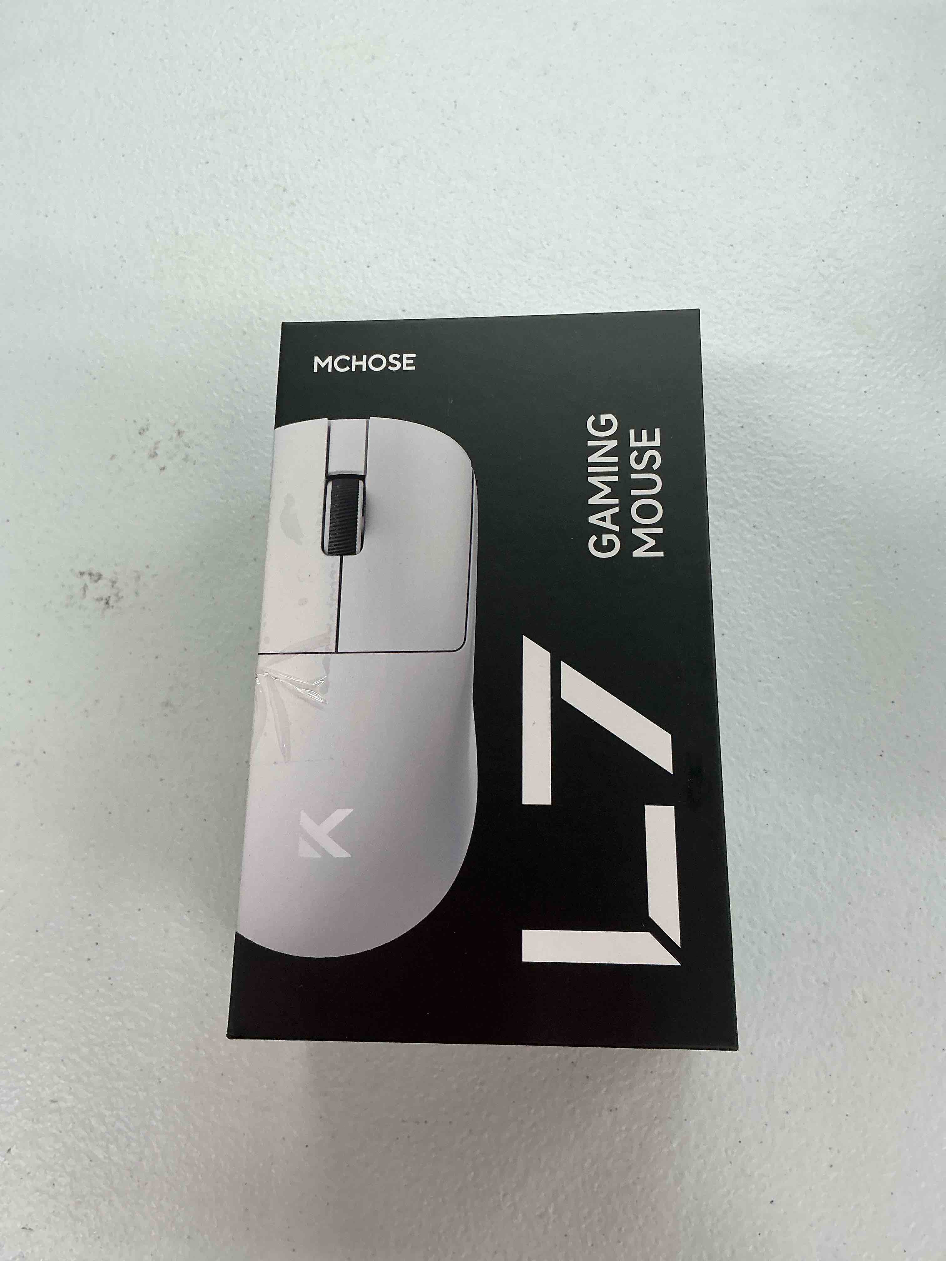 Condition photo showing New/Like New for mchose l7 pro wireless gaming mouse, paw3395 26k sensor, wireless/wired dual 8k polling, 39g ultra-light weight, 2.4ghz rf/bt/wired tri-mode connection (pro-paw3395 26k sensor, white) white l7 pro/for small hands