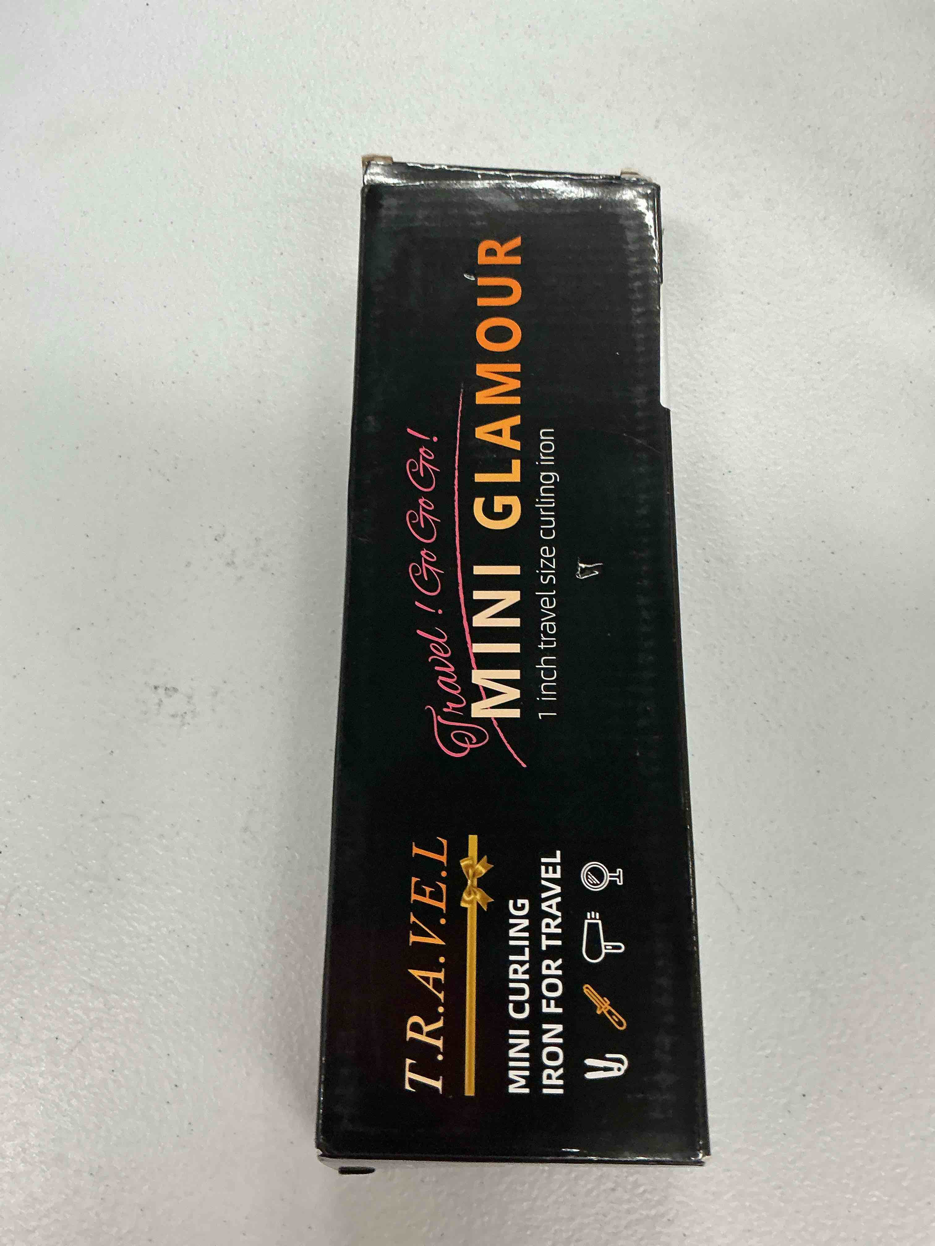 Condition photo showing New/Like New for orynne mini travel curling iron for short hair 1 inch | dual voltage ceramic small curling iron with 5 heat settings, temp memory & lock, auto-off, argan oil coating rose red