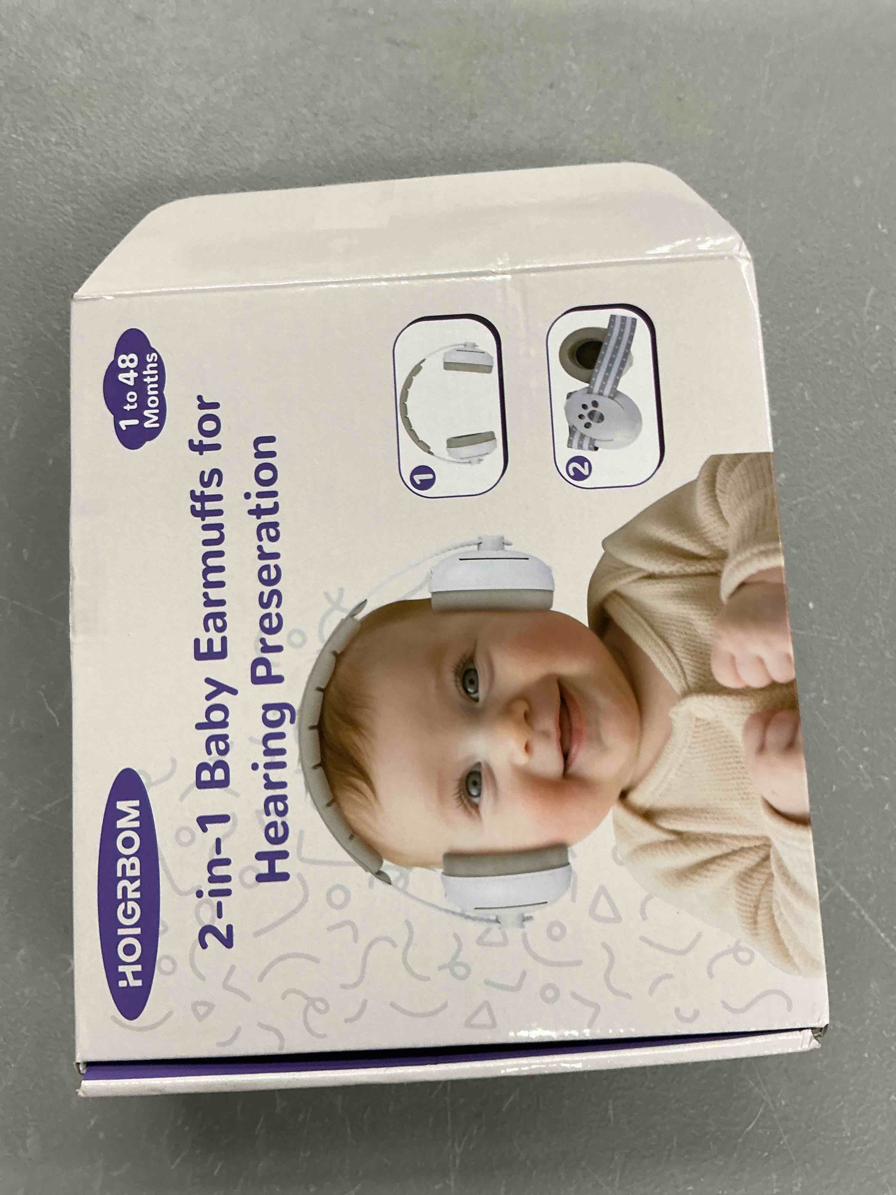 Condition photo showing Good Condition for baby headphones for noise, 2-in-1 baby ear muffs noise protection for ages 0-48 months white