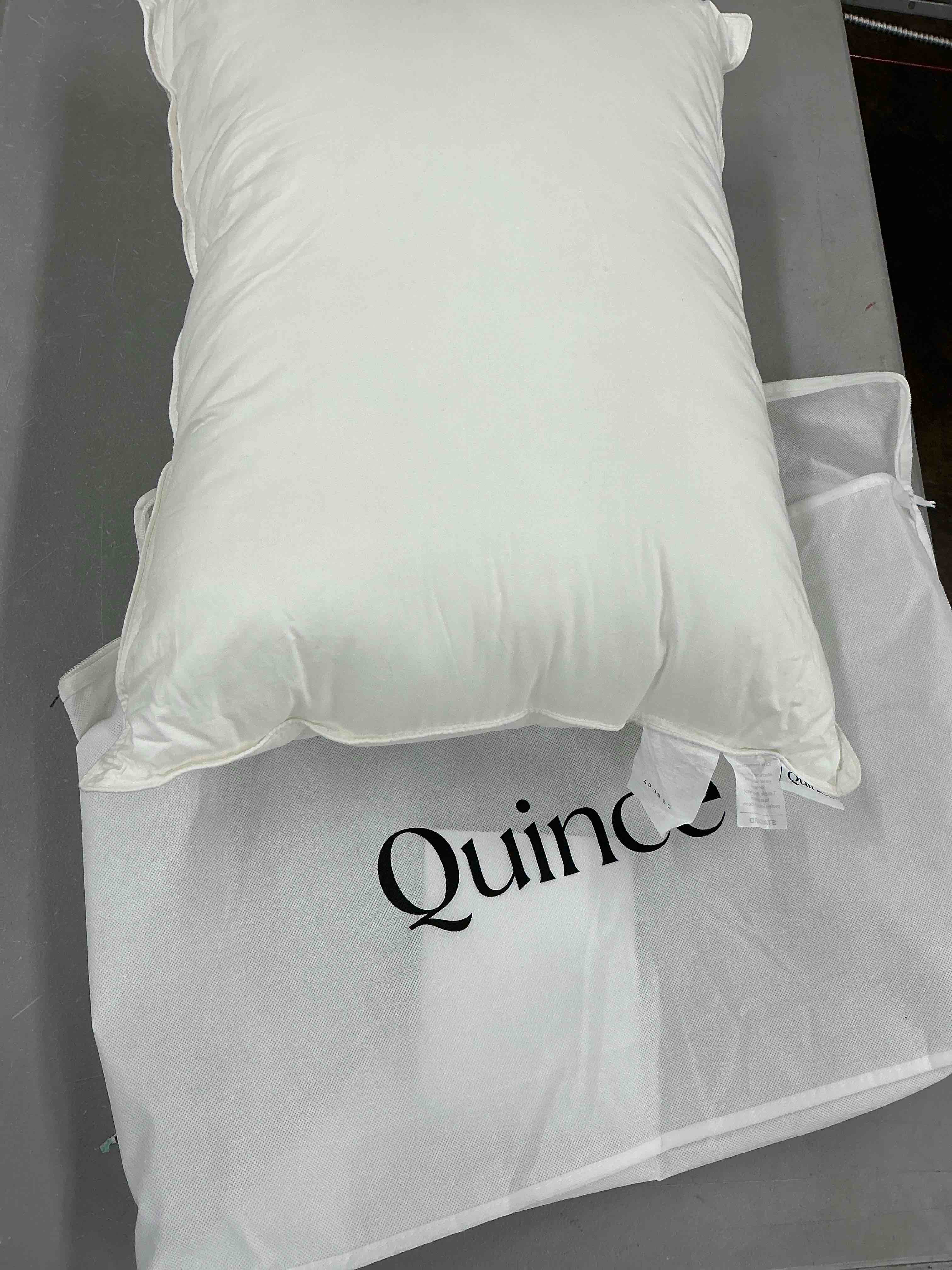 Condition photo showing New/Like New for quince premium down pillow