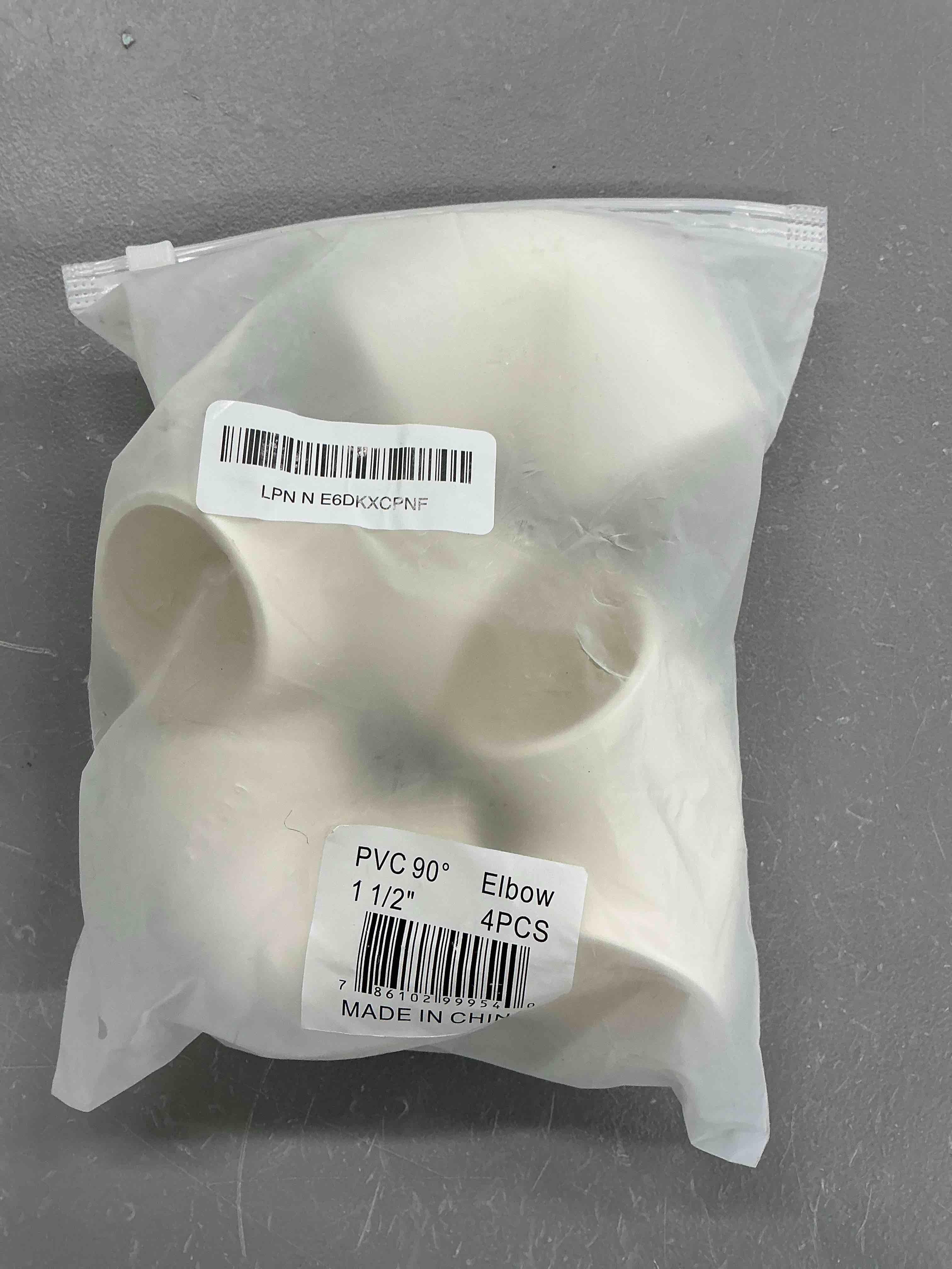 Condition photo showing Good Condition for pvc 90 degree elbow 4pcs (1 1/2 inch)