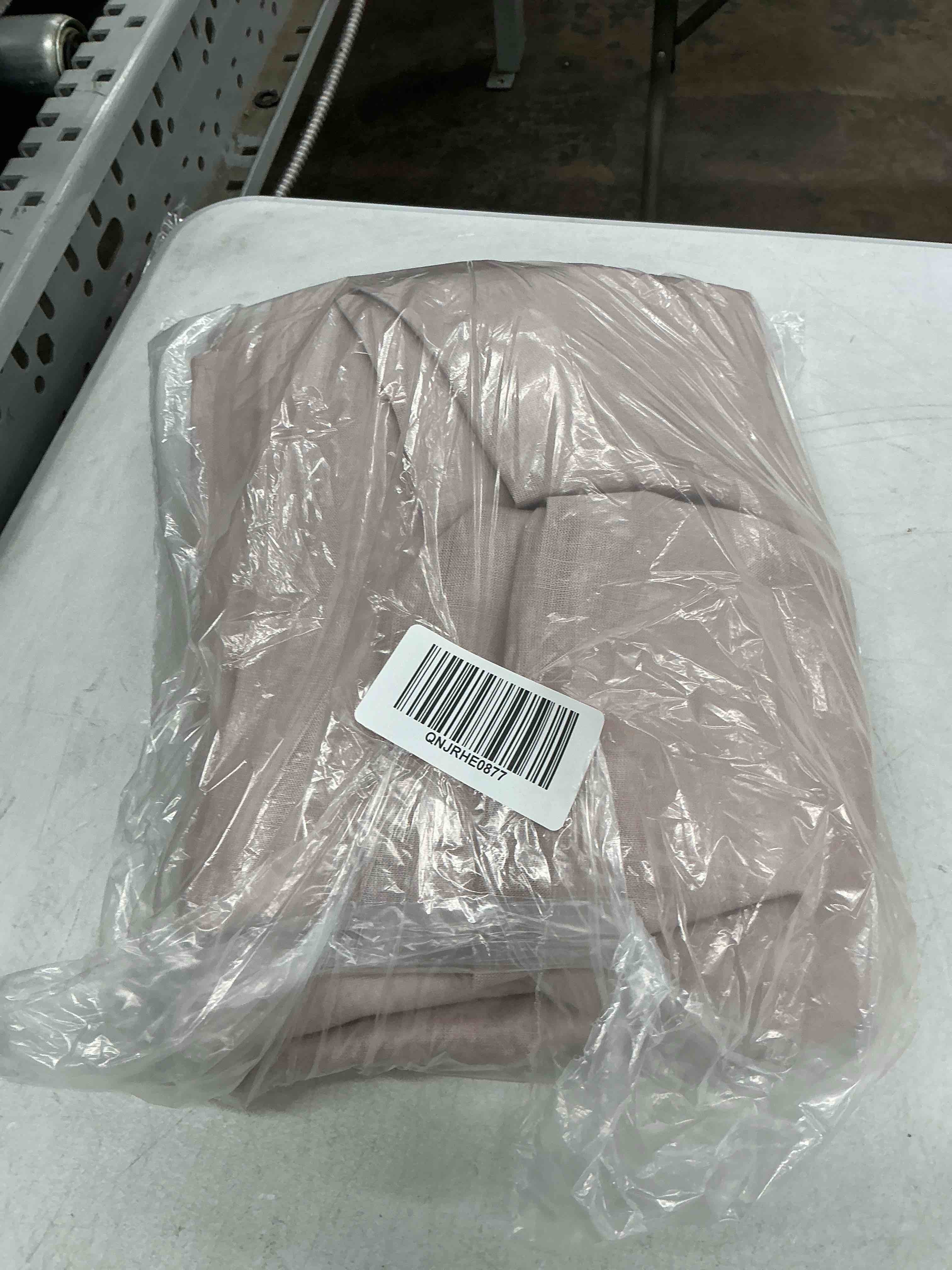 Condition photo showing Good Condition for quince european linen room darkening curtain - single panel, 48x96, rose quartz