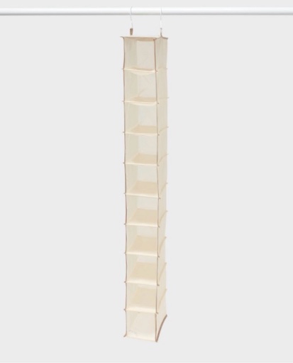 10 Shelf Hanging Shoe Storage Organizer Tan - Brightroom™