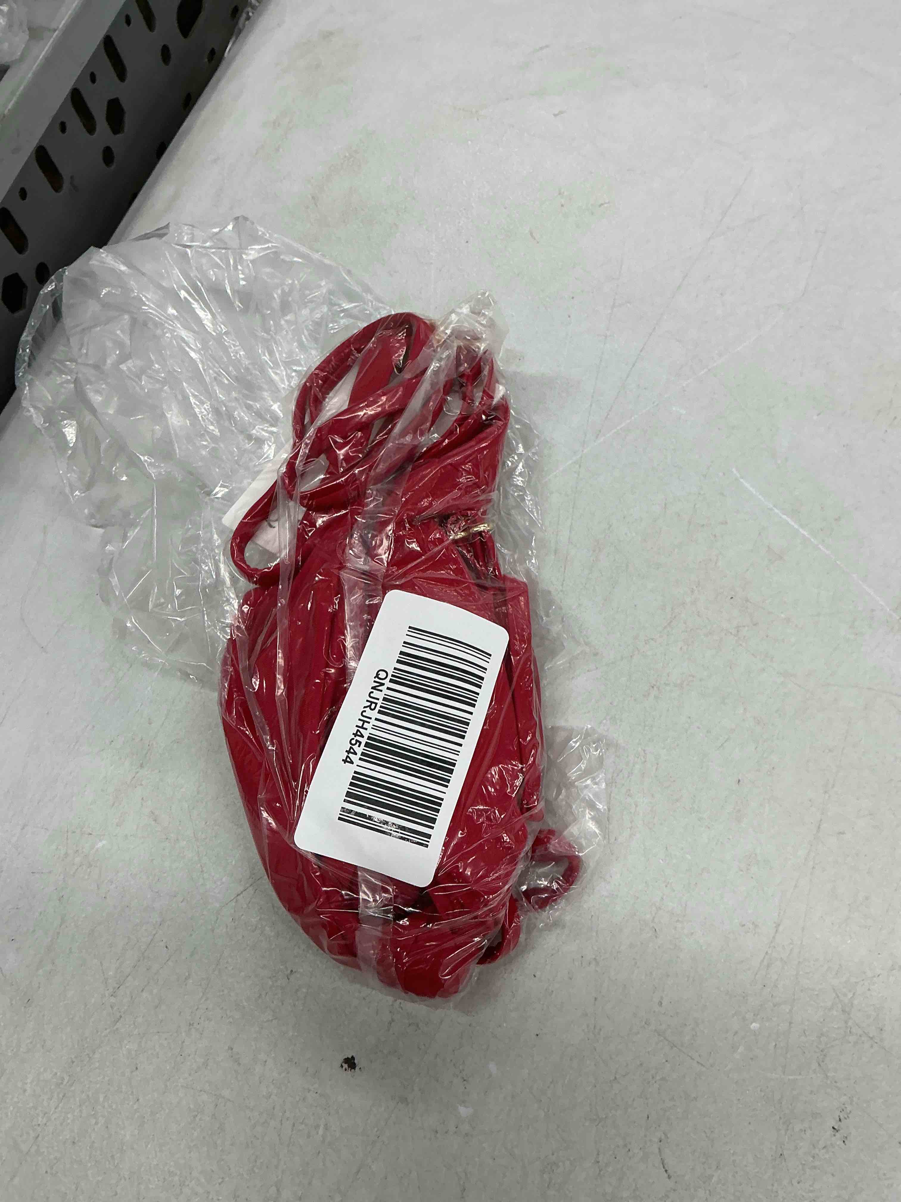 Condition photo showing New/Like New for quince italian knotted triangle bikini top, s, cherry