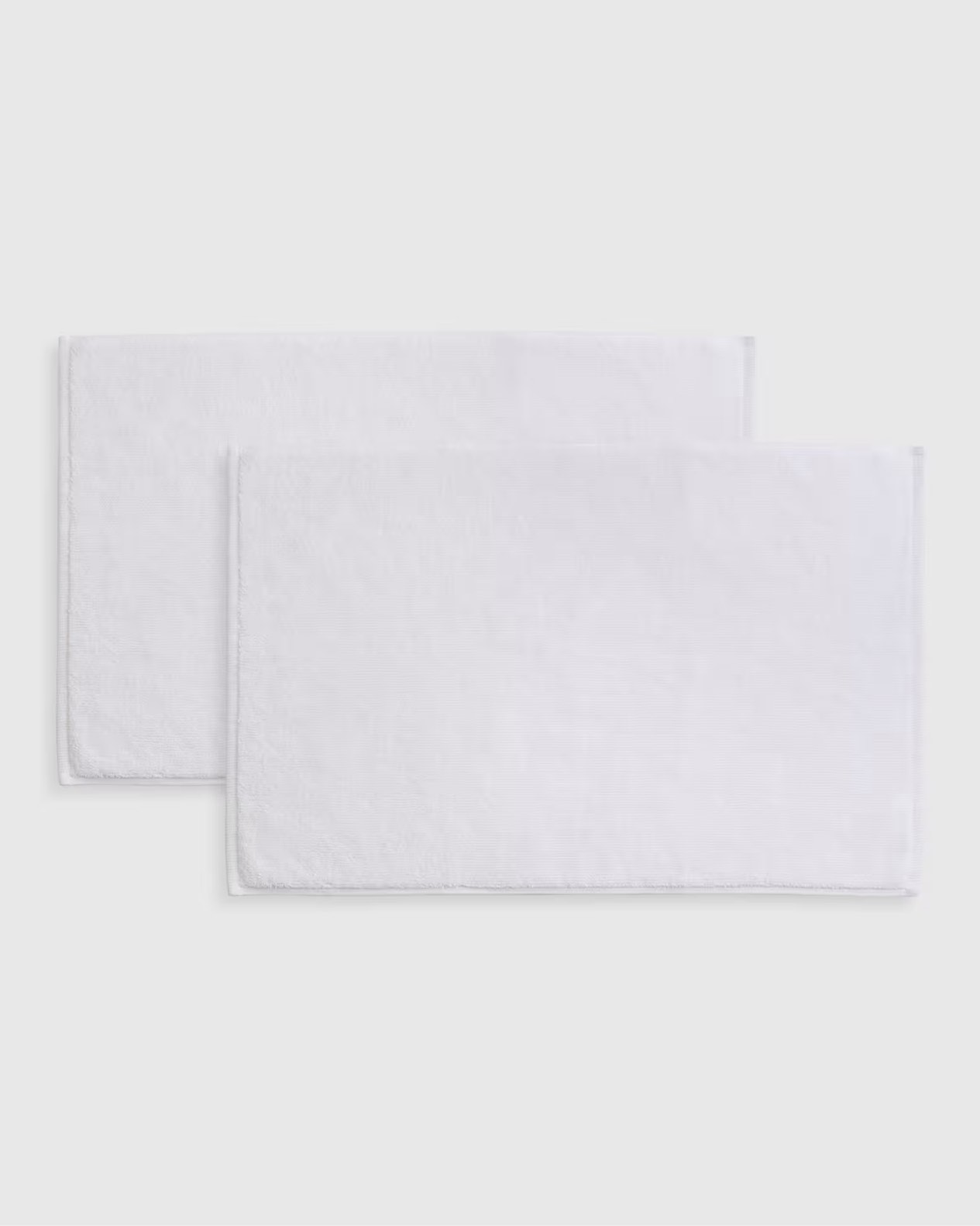 quince ribbed quick dry bath mat (set of 2), one size, white