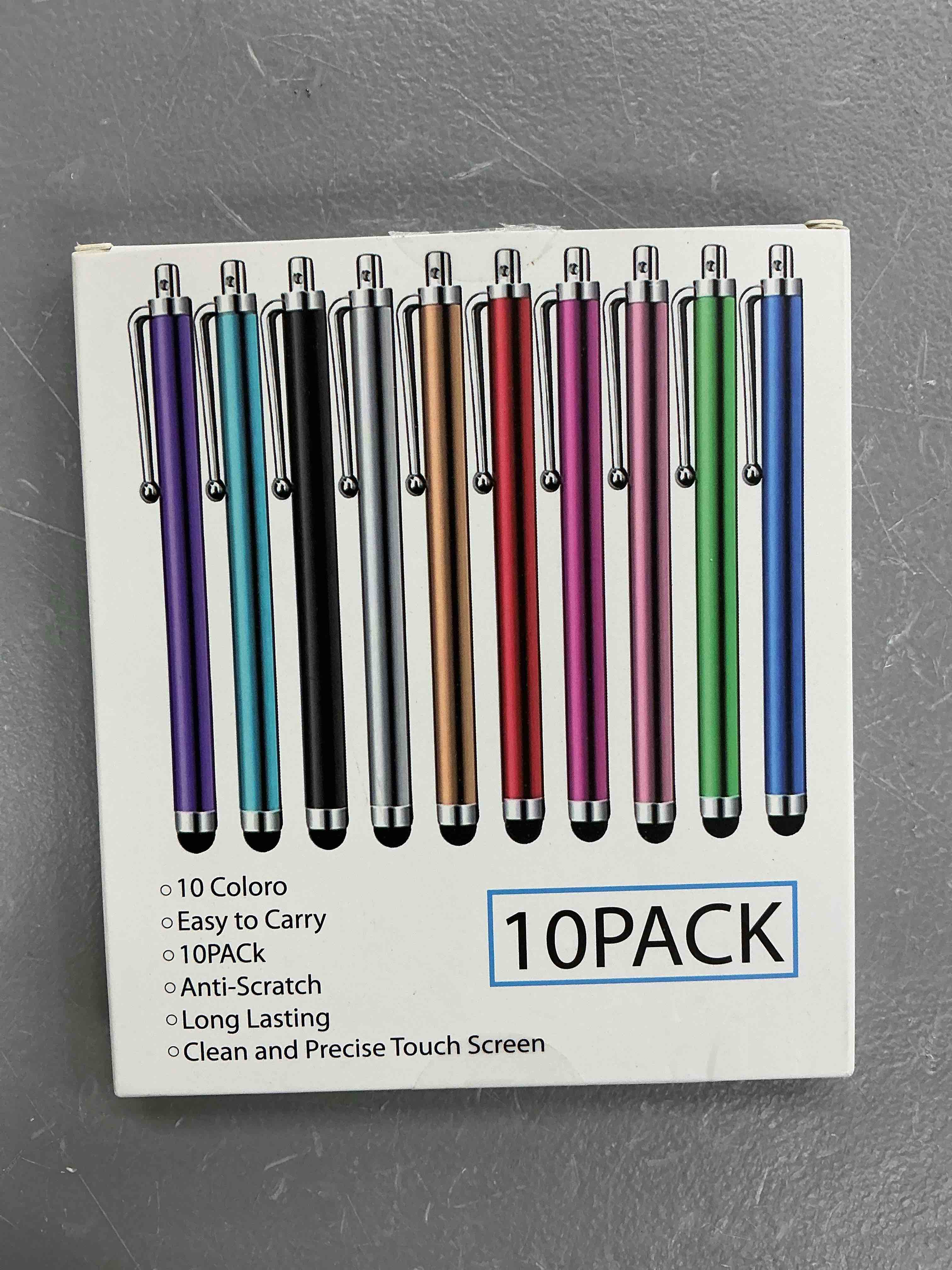 Condition photo showing New/Like New for stylus pen [10 pack] universal capacitive touch screen pens for tablets, ipad mini, ipad pro, ipad air, smartphones, samsung galaxy - multiple colors 10color