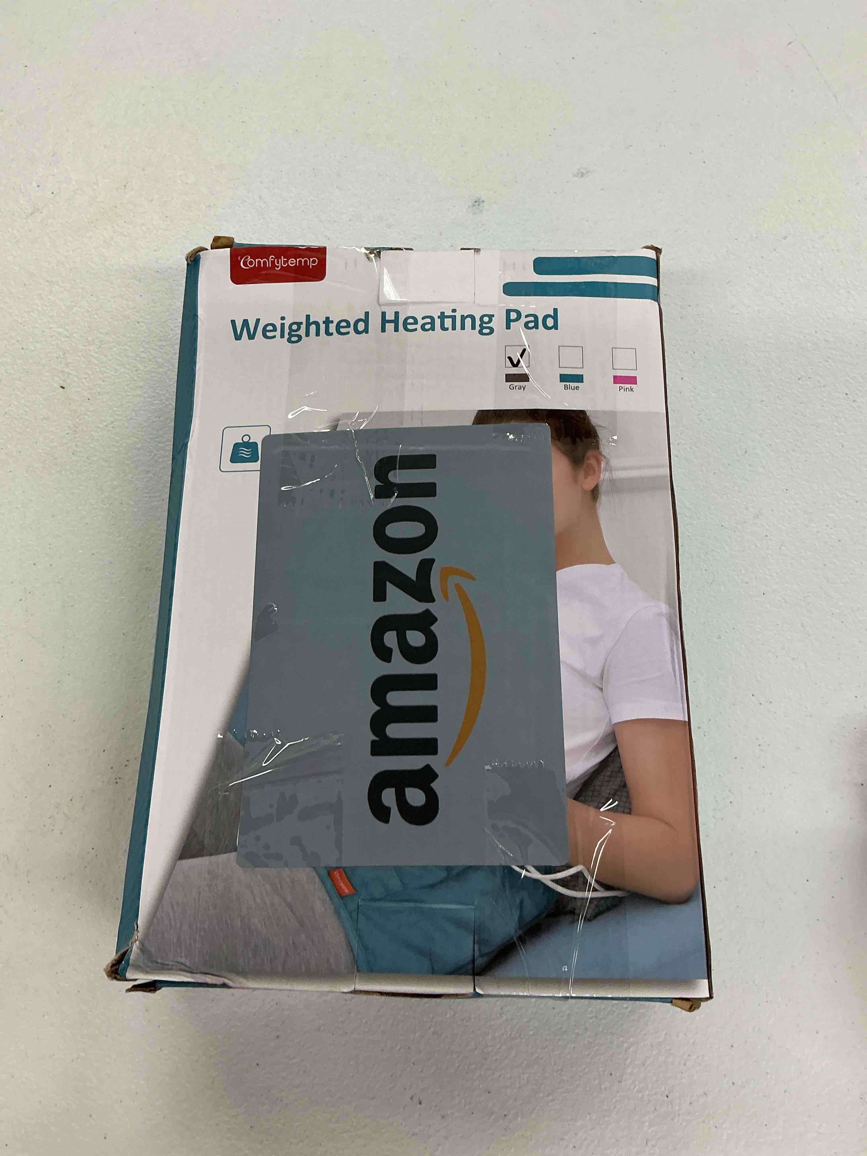 Condition photo showing Good Condition for comfytemp weighted heating pad for back & period, fsa eligible electric heat pad, birthday gifts for women men mom dad & mother day gift, 2.2 lb hsa neck shoulder heated pad, 2h auto-off, 12x24, gray gray 12"x24"