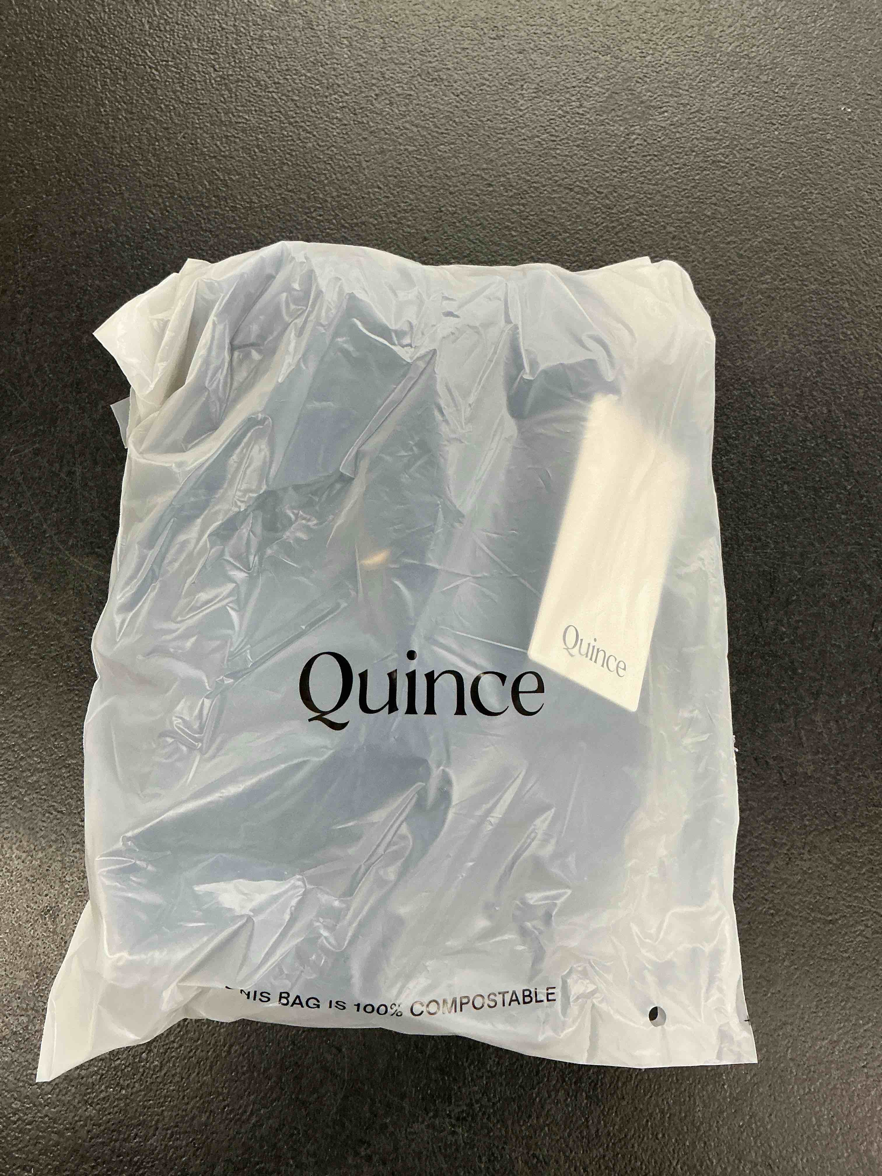 Condition photo showing New/Like New for quince italian cross-back one-piece swimsuit, l, deep navy