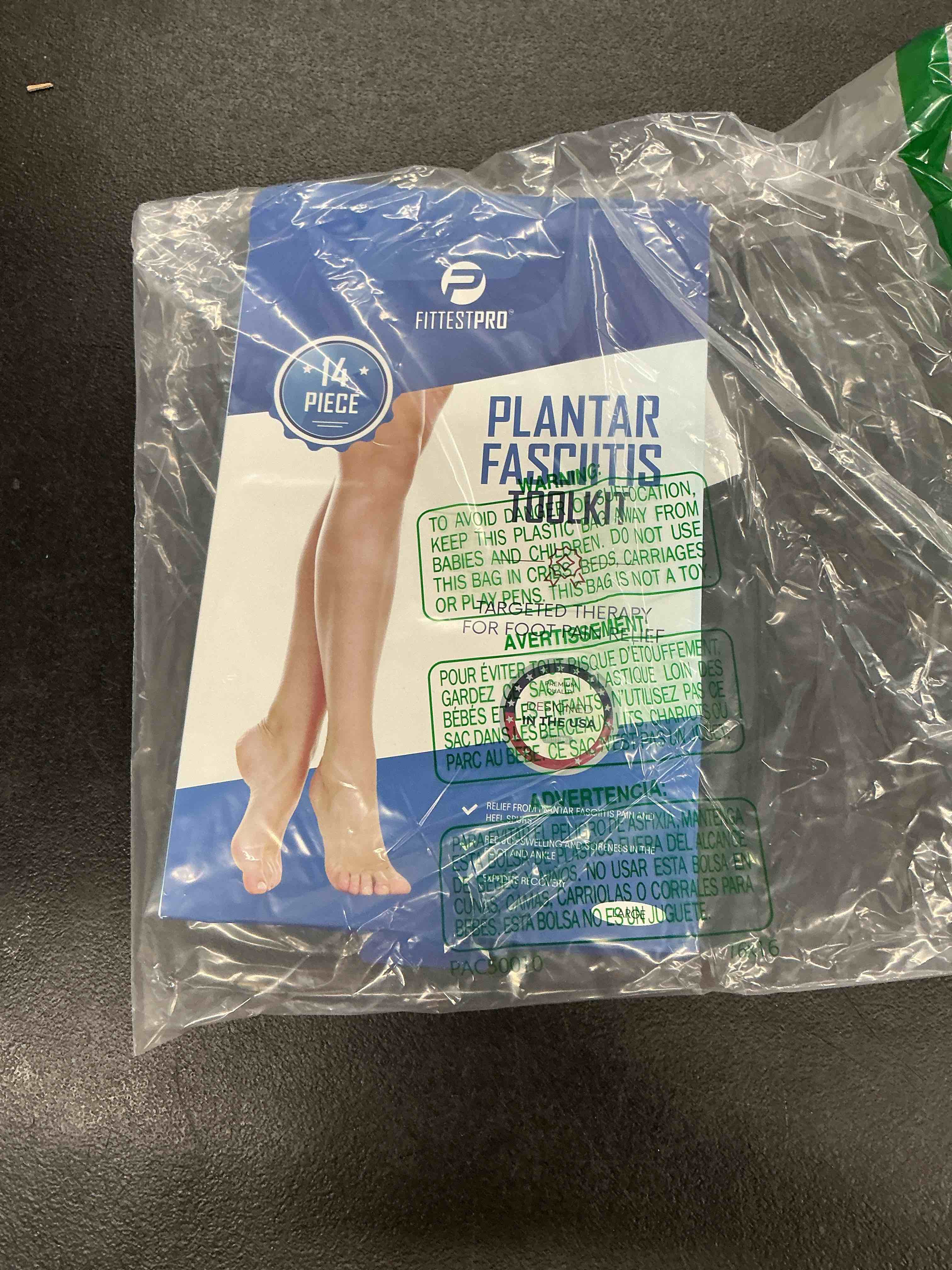 Condition photo showing Good Condition for plantar fasciitis foot pain relief 14-piece kit – premium planter fasciitis support, gel heel spur & therapy wraps, compression socks, foot sleeves, arch supports, heel cushion inserts & heel grips