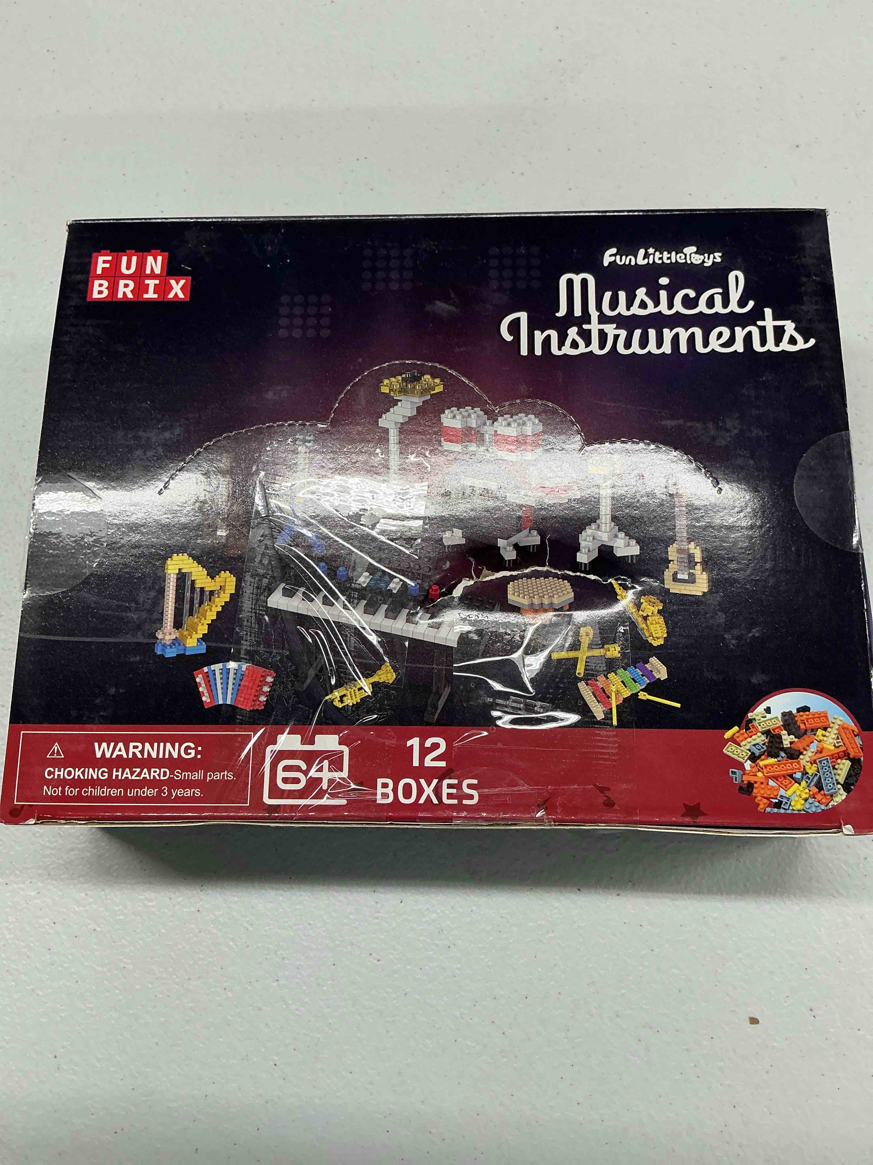Condition photo showing Good Condition for fun little toys music building party favor toys, mini building blocks musical instruments set 12 pack no duplicates, individually boxed for kids 6-12, classroom prizes, goodie bag stuffers