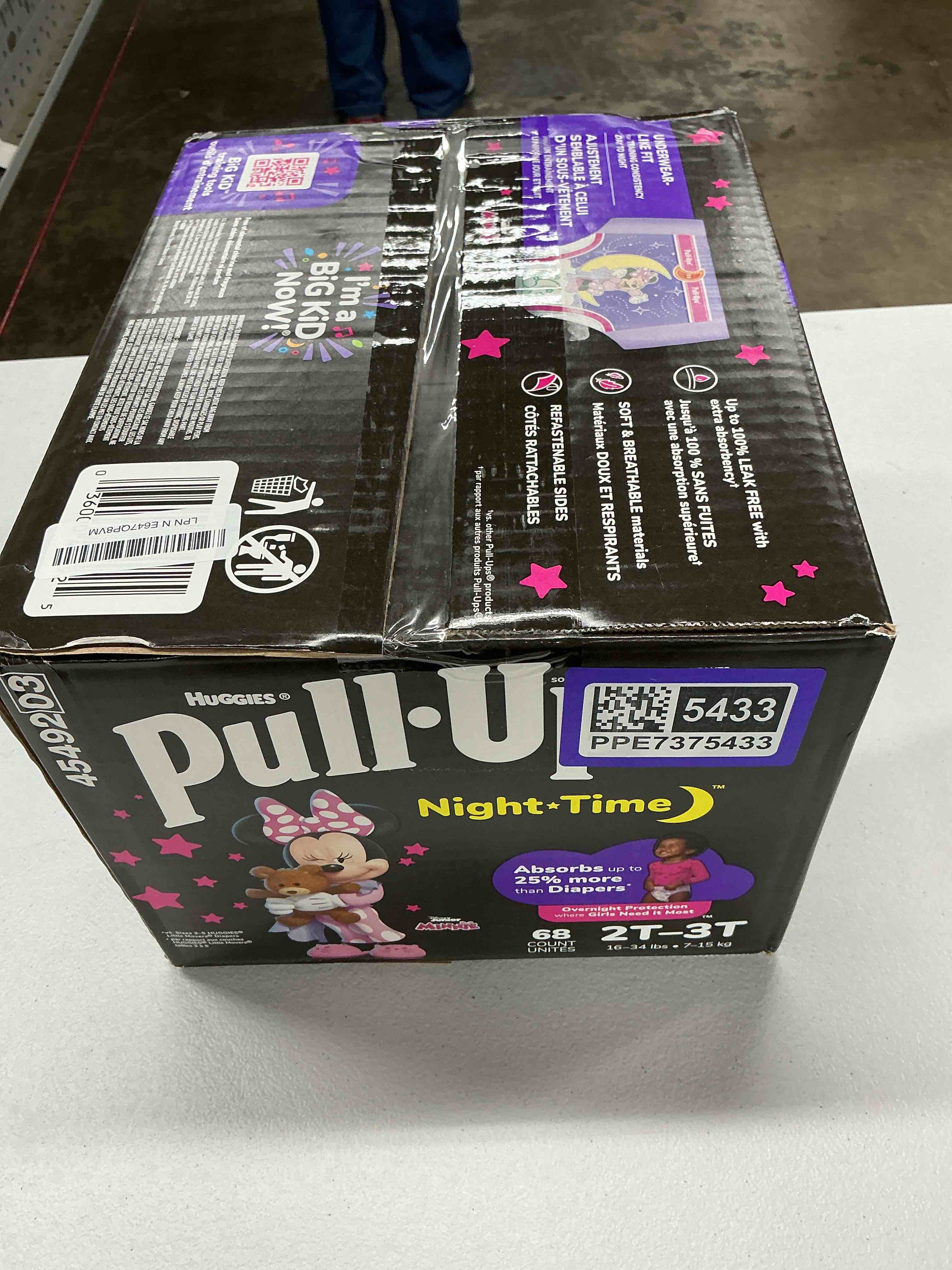 Condition photo showing Good Condition for pull-ups girls' nighttime potty training pants, training underwear, 2t-3t (16-34 lbs), 68 ct, packaging may vary 2t-3t 68