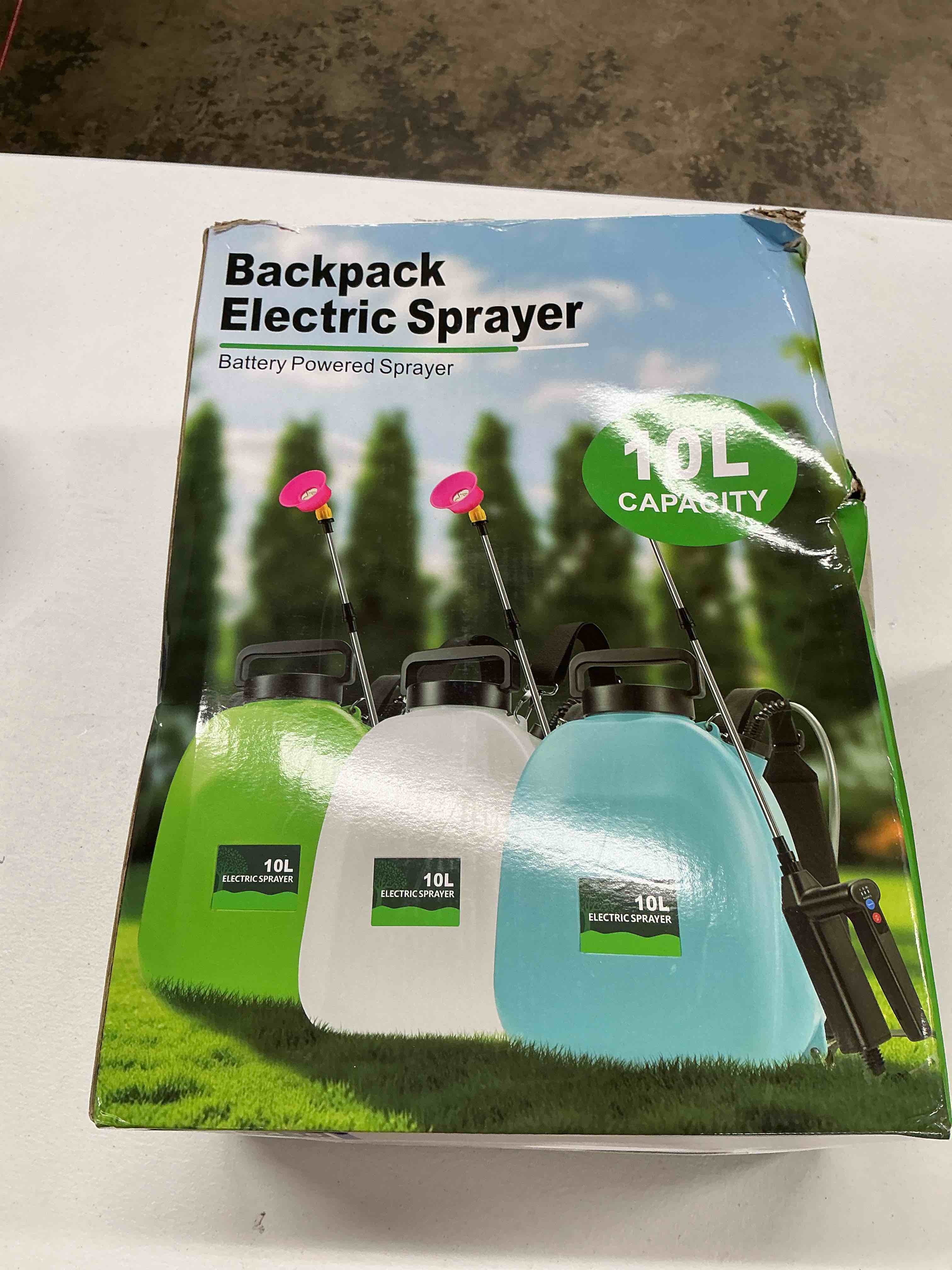 Condition photo showing Good Condition for battery powered backpack sprayer 2.6gallon, electric sprayer with 3-adjustable sprayings, battery indicator, 5 nozzles, 41" retractable wand, rechargeable garden sprayer for weed, lawn&yard 2.6 gallon