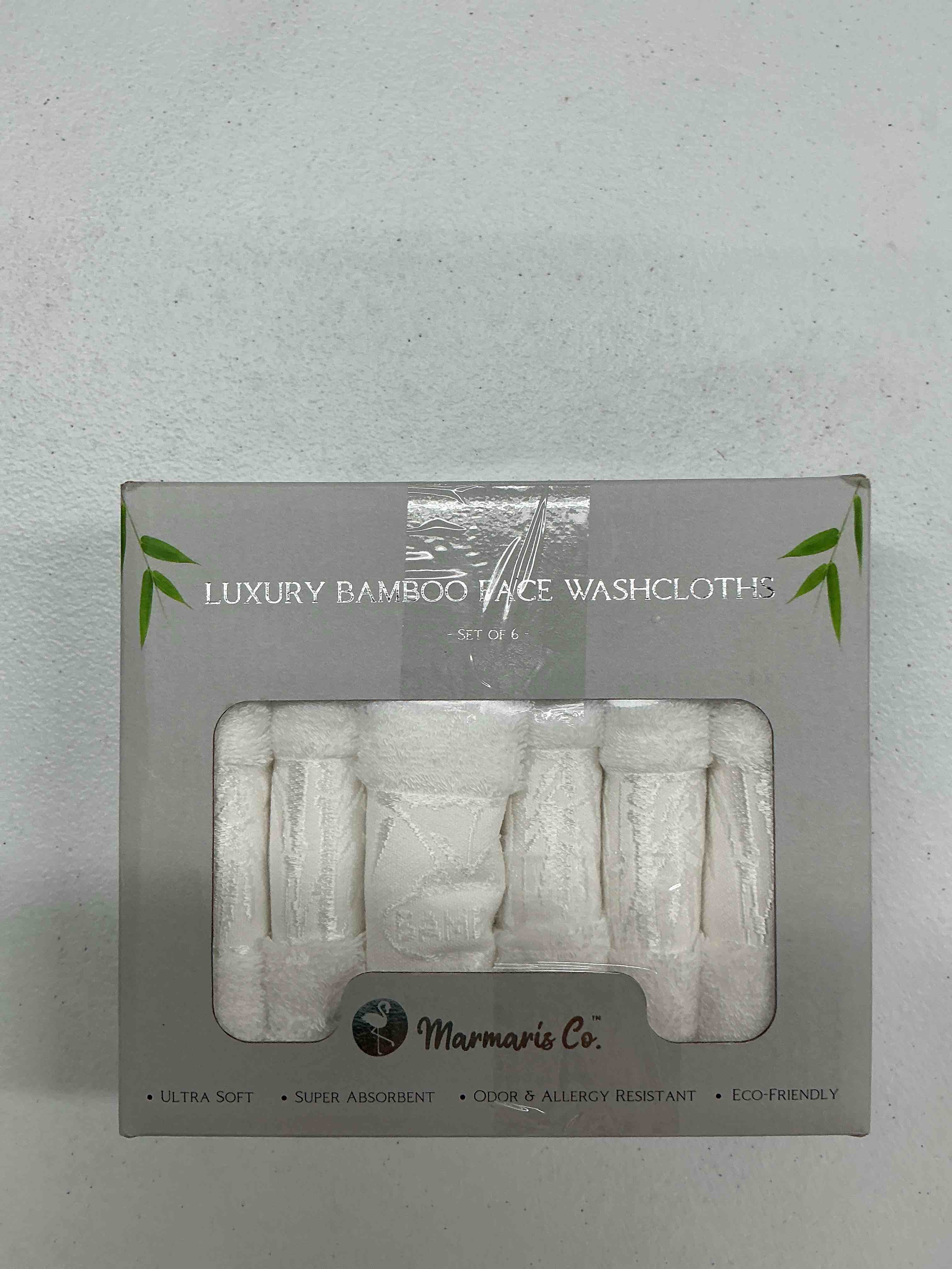 Condition photo showing Good Condition for set of 6 luxury wash cloths for your face viscose bamboo & turkish cotton, white wascloths