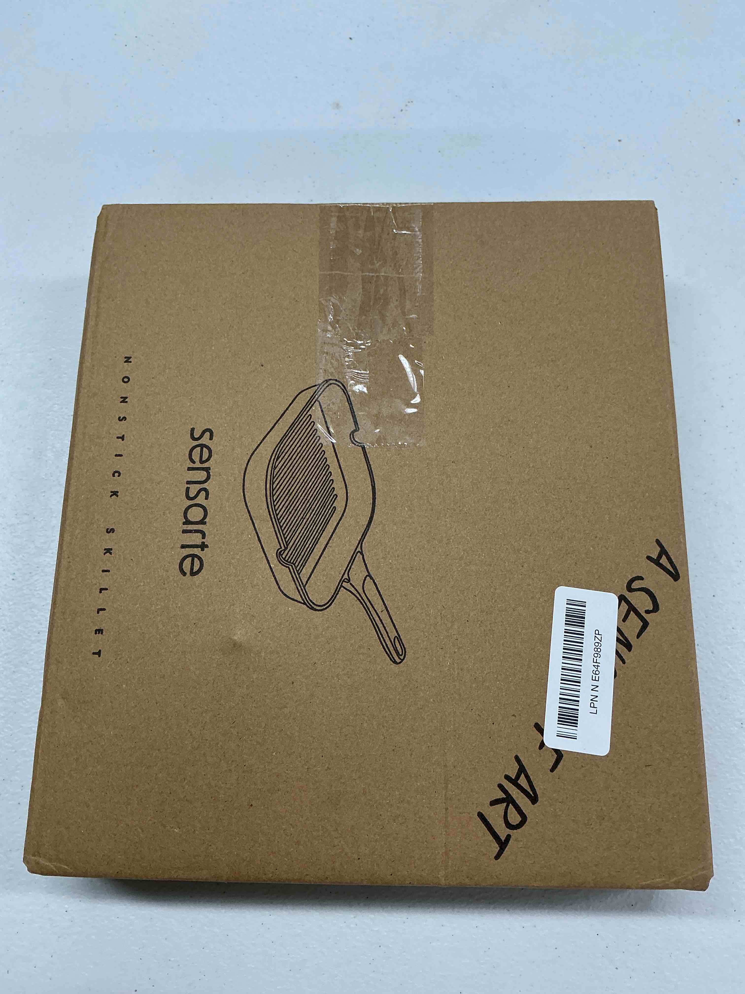 Condition photo showing Good Condition for sensarte nonstick grill pan for stove tops, versatile griddle with pour spouts, square big cooking surface, durable skillet indoor & outdoor grilling. pfoa free, 9.5 inch 9.5 inch gray granite