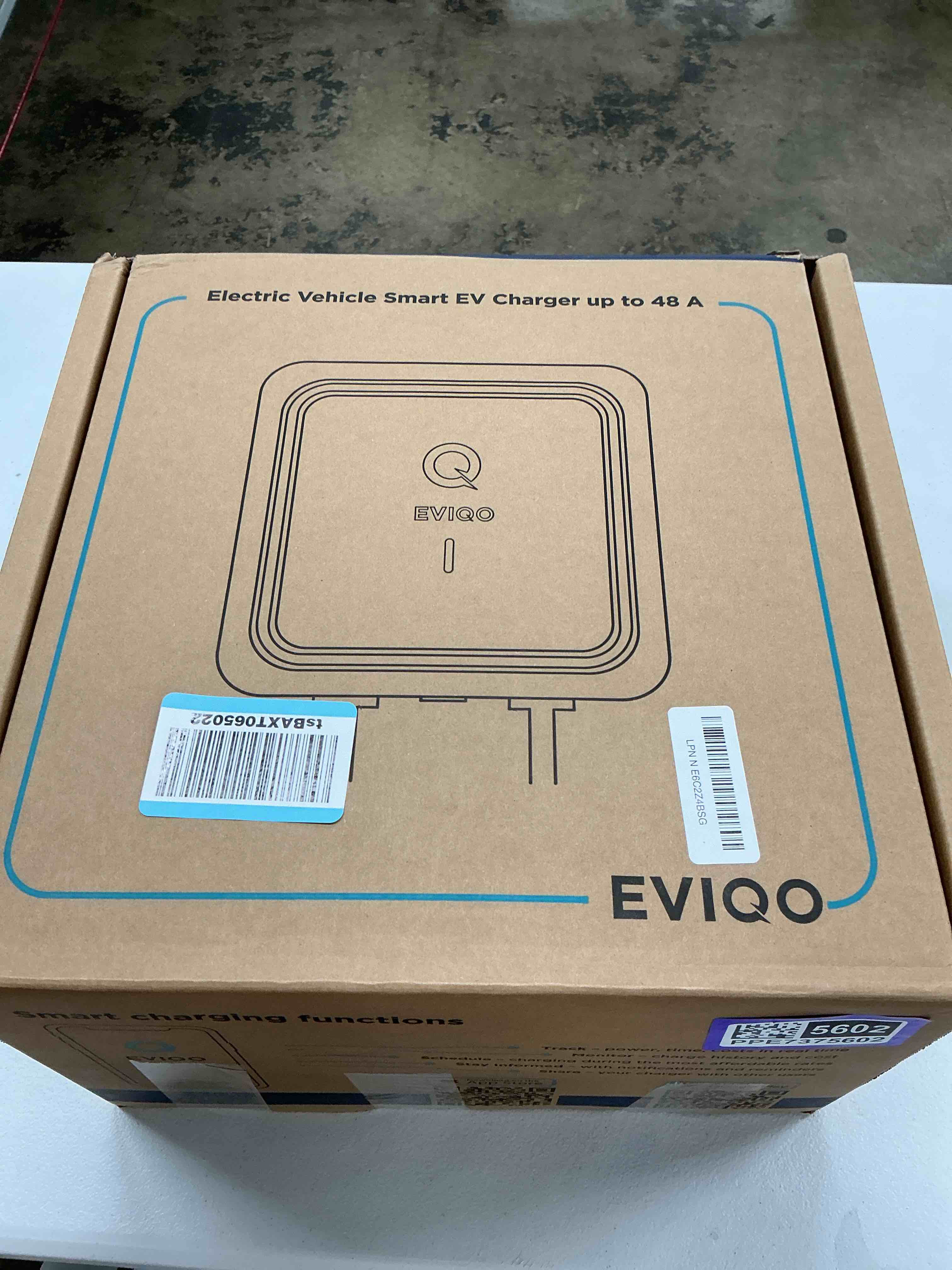 Condition photo showing Good Condition for eviqo nacs charger for tesla 48 amp 240v hardwired level 2 ev charger - wall ev charger level 2, 25ft cable, wifi (2.4 ghz) smart app - weatherproof, outdoor (ip66,nema 4) ul, etl certified