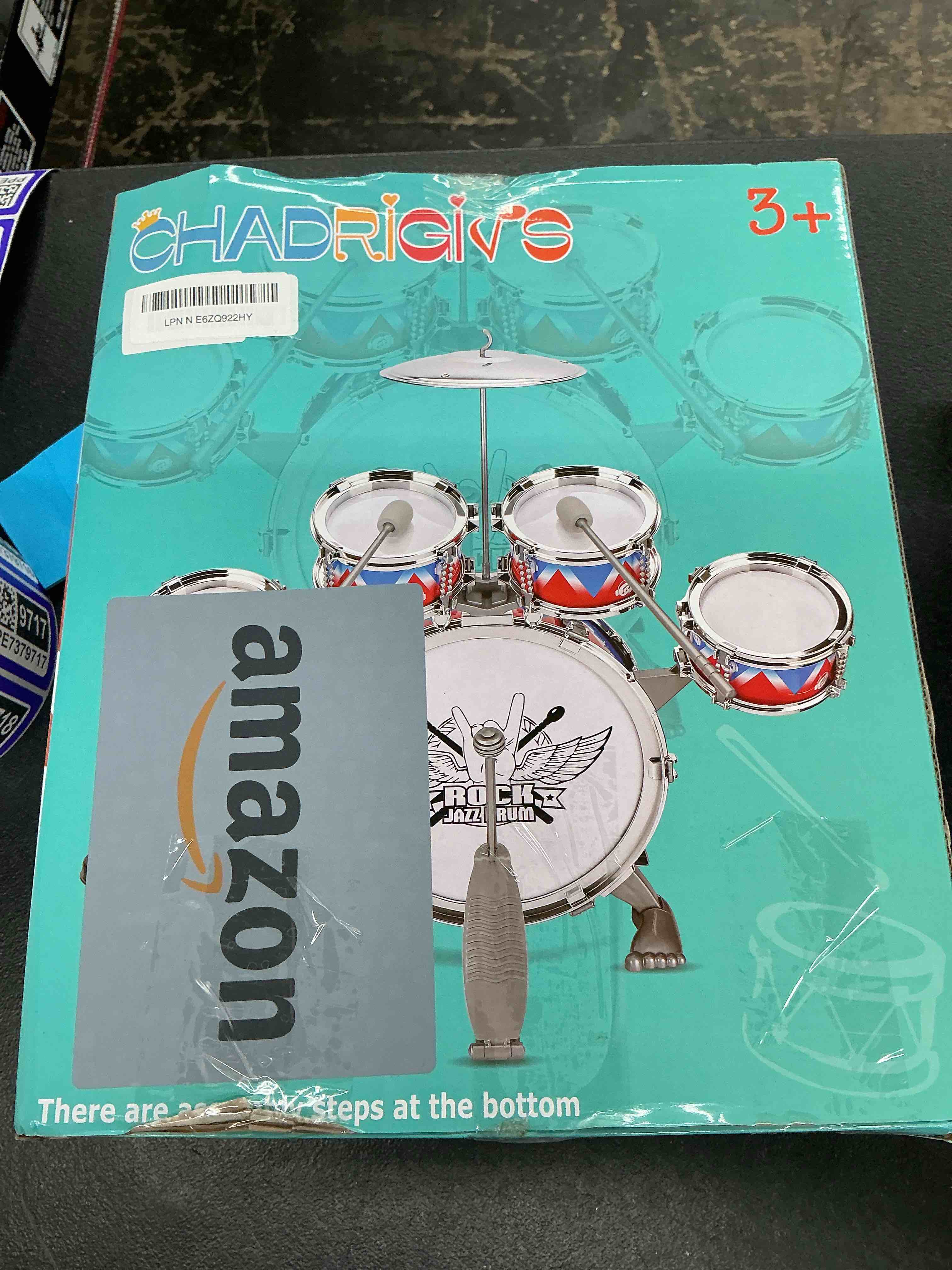 Condition photo showing Good Condition for toddler drum set kids jazz drum kit with stool musical instruments toys birthday chirstmas easter gifts for boys girls aged 3 4 5 year old style b