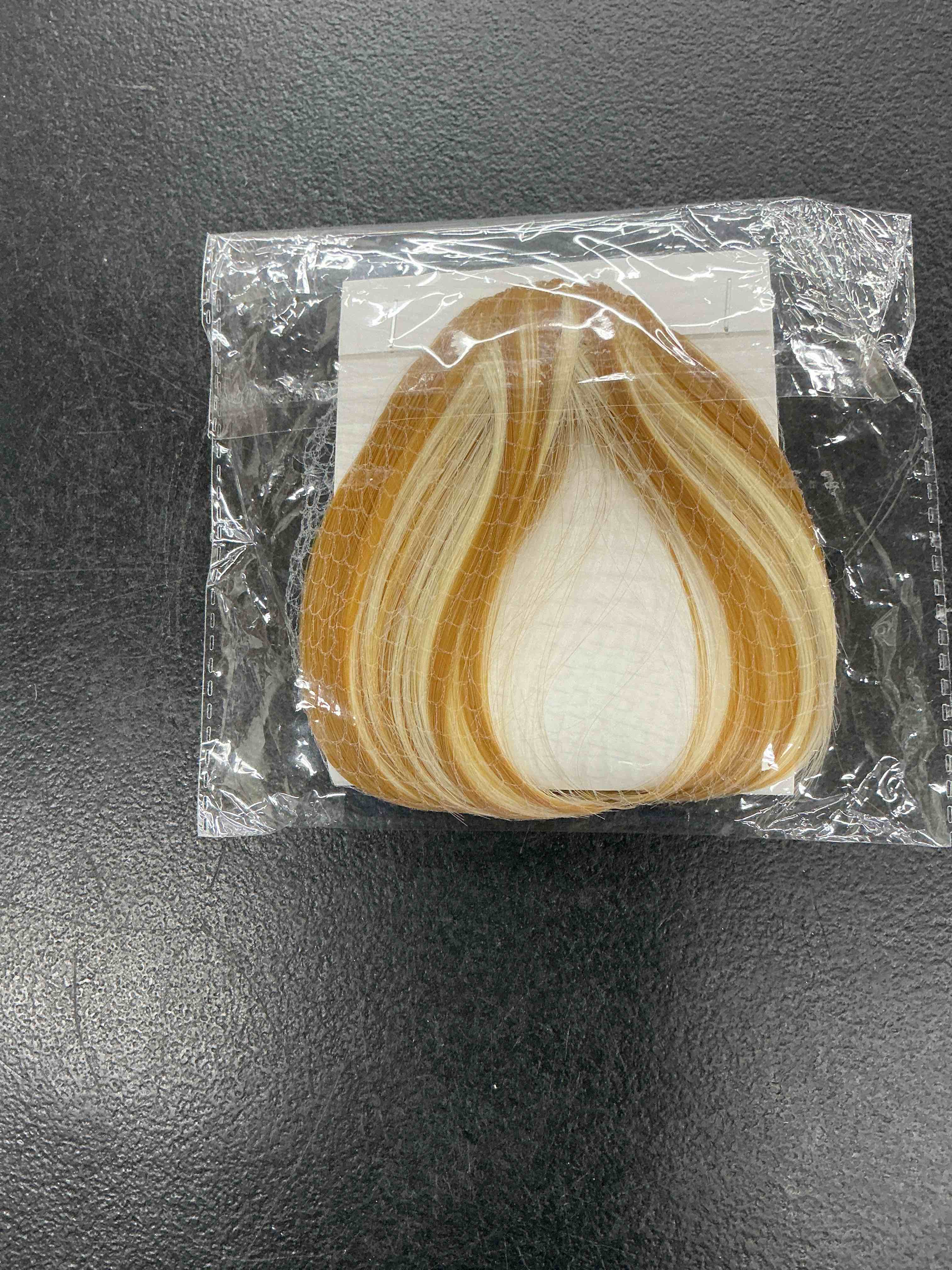 Condition photo showing Good Condition for bangs hair cilp in bangs french fake bangs clip in hair extensions fringe with temples hairpieces for daily wear cilp in bangs for women light blonde mix bleach blonde