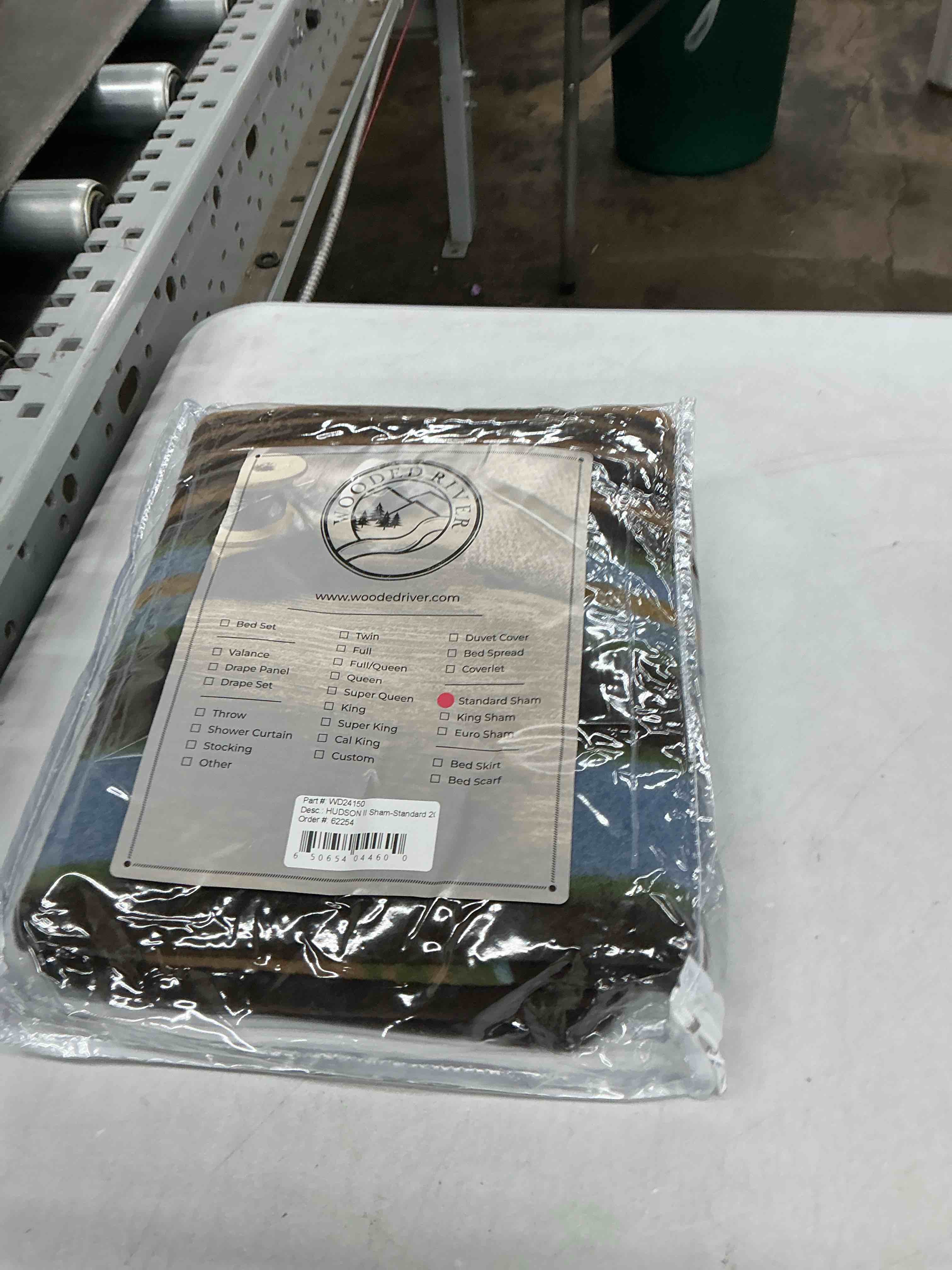 Condition photo showing Good Condition for black forest decor hudson ii standard sham 20" wx35 l