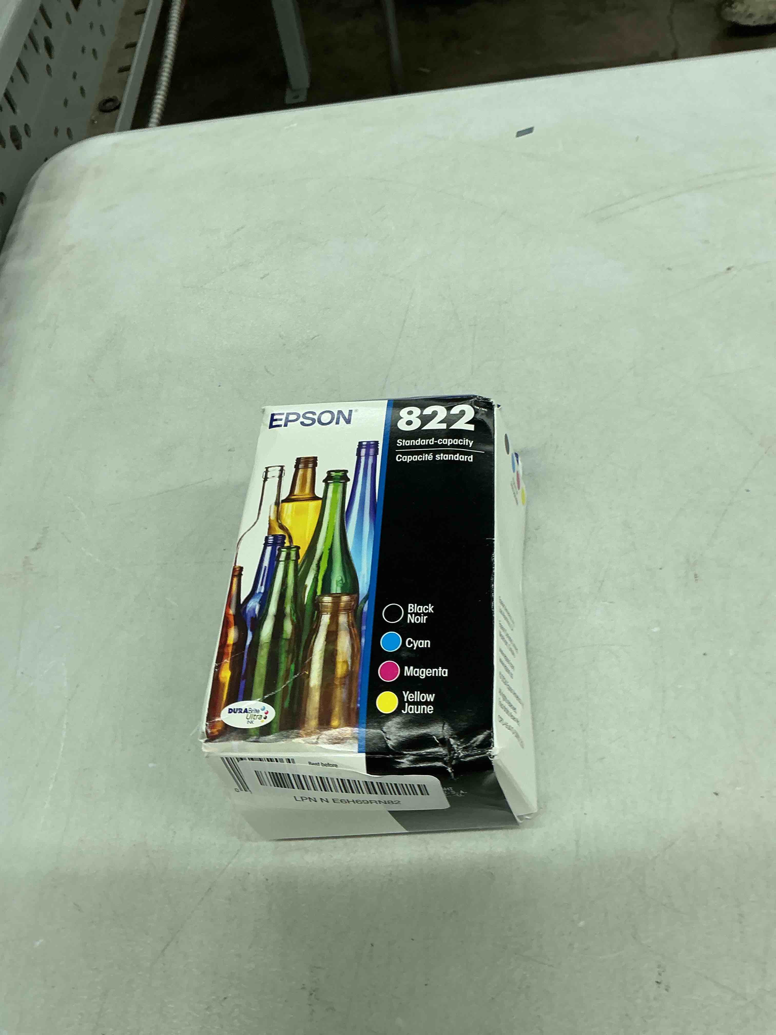 Condition photo showing New/Like New for epson 822 durabrite ultra ink standard capacity black & color cartridge combo pack (t822120-bcs) works with workforce pro wf-3820,3823, 4820, 4830, 4833, 4834