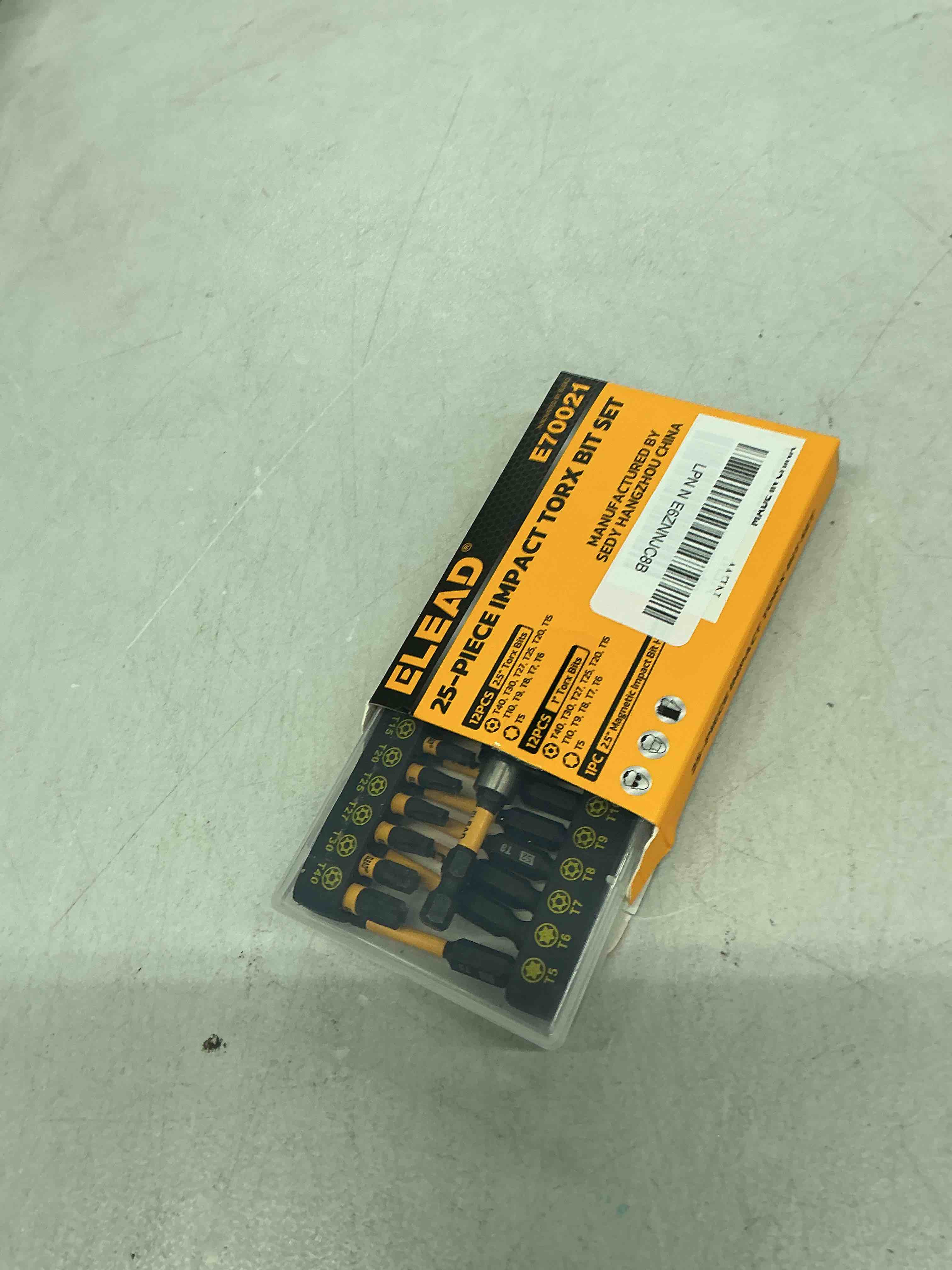 Condition photo showing New/Like New for tamper proof torx bit set: 25 pieces t5-t40 torx security bits set | torque star bits with 2.5" magnetic extension bit holder and storage box | s2 steel 25-piece yellow