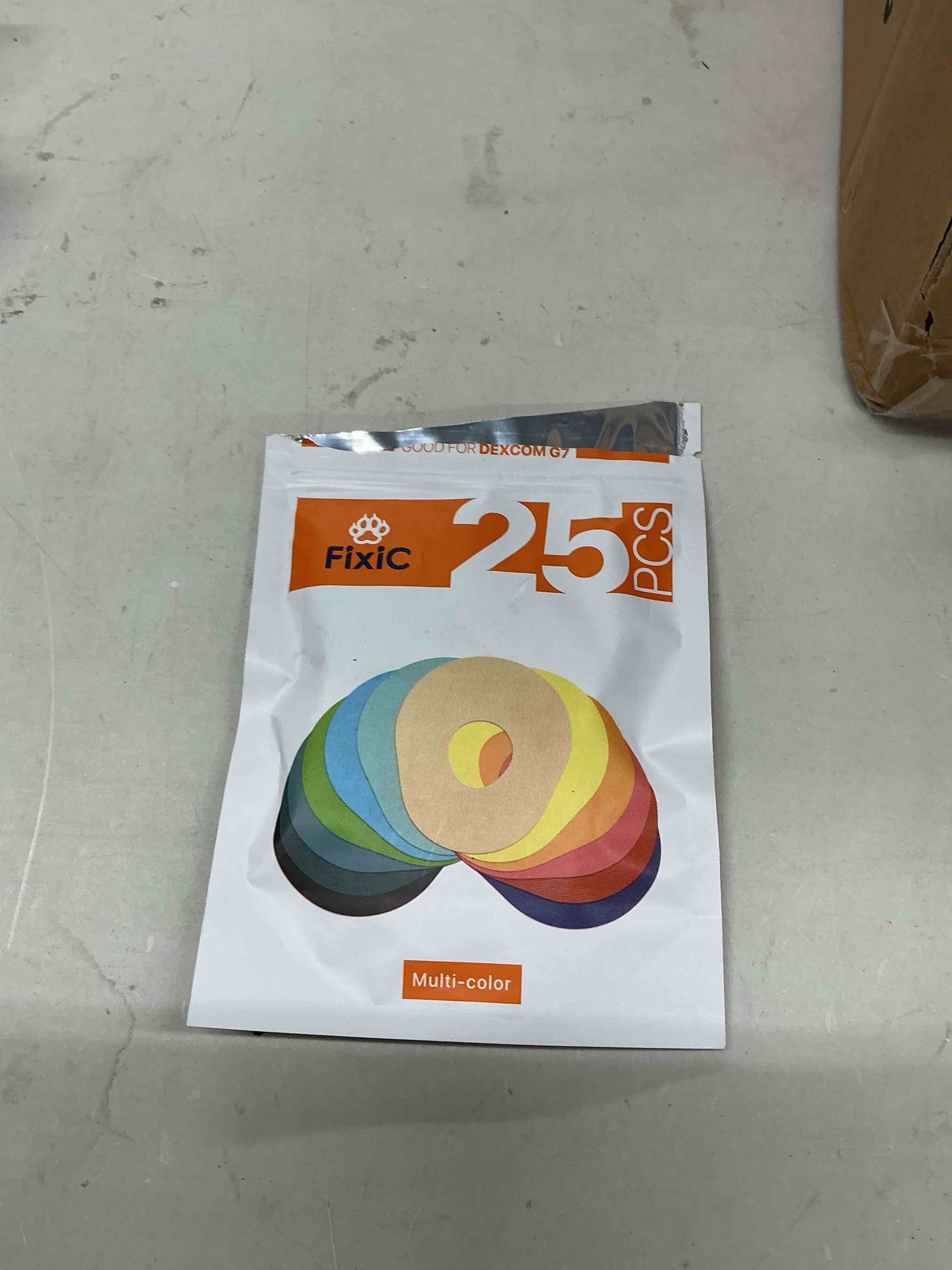Condition photo showing Good Condition for fixic – adhesive patches for g7 & stelo – 25 pack premium waterproof adhesive patches – pre-cut back paper – adhesive patch for g7 – long fixation! (multi-color) multi-color (with hole) | g7